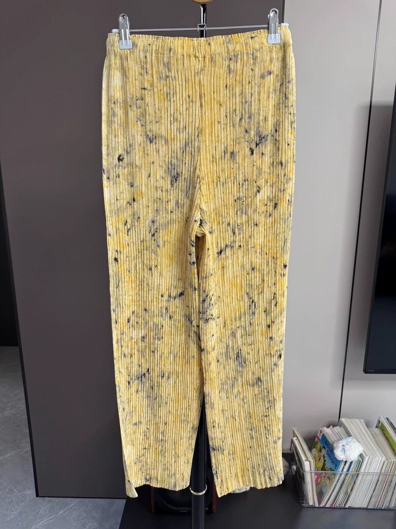 Issey Miyake Issey Miyake size:1 Yellow mainline marble straight-leg pa Size 23" - 2 Thumbnail