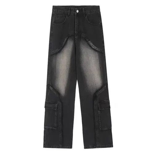 VIBE Retro Heavy Deconstructed Washed Work Jeans Size US 32 / EU 48 - 2 Thumbnail