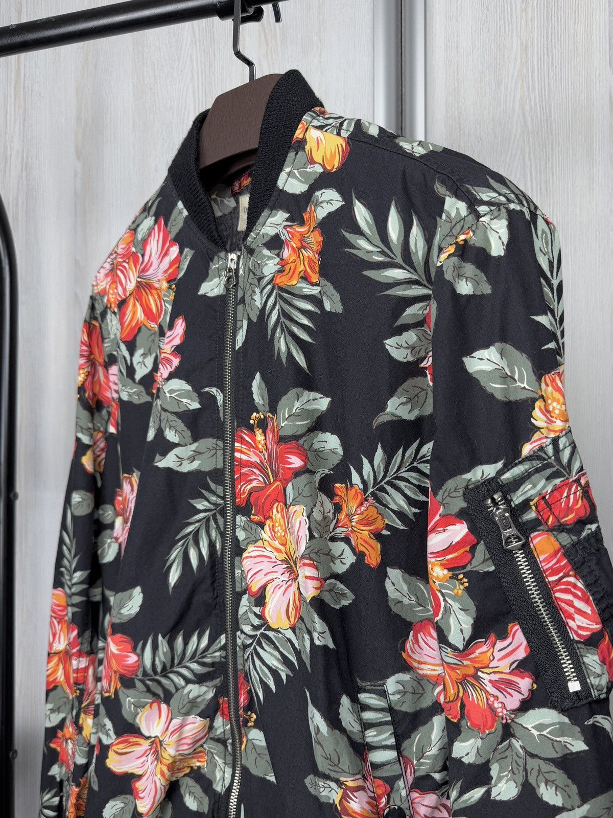 Denim & Supply Ralph Lauren Denim & Supply Ralph Lauren Black Tropic Floral Print Bomber Size US M / EU 48-50 / 2 - 4 Thumbnail