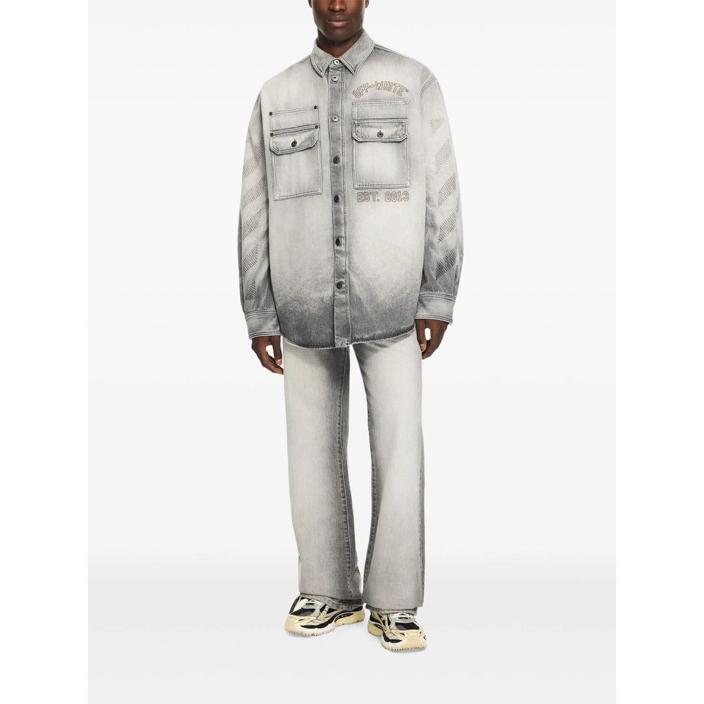 Off-White Off-white GREY Denim - Slim-Fit Jeans Size US 33 - 1 Thumbnail