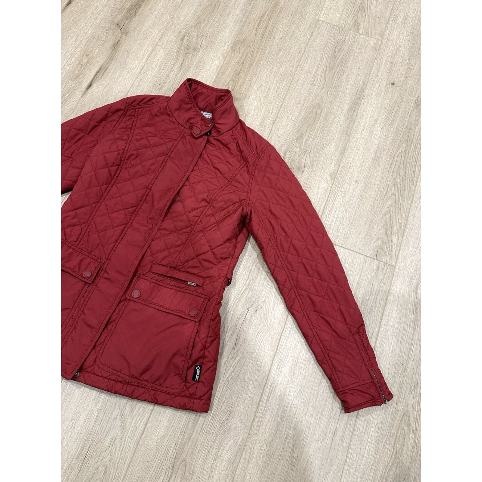 Vintage Dubarry Women Jacket Goretex Behan Equestrian Quilted Full Zip Size 10UK 36EU Red Size L / US 10 / IT 46 - 2 Thumbnail