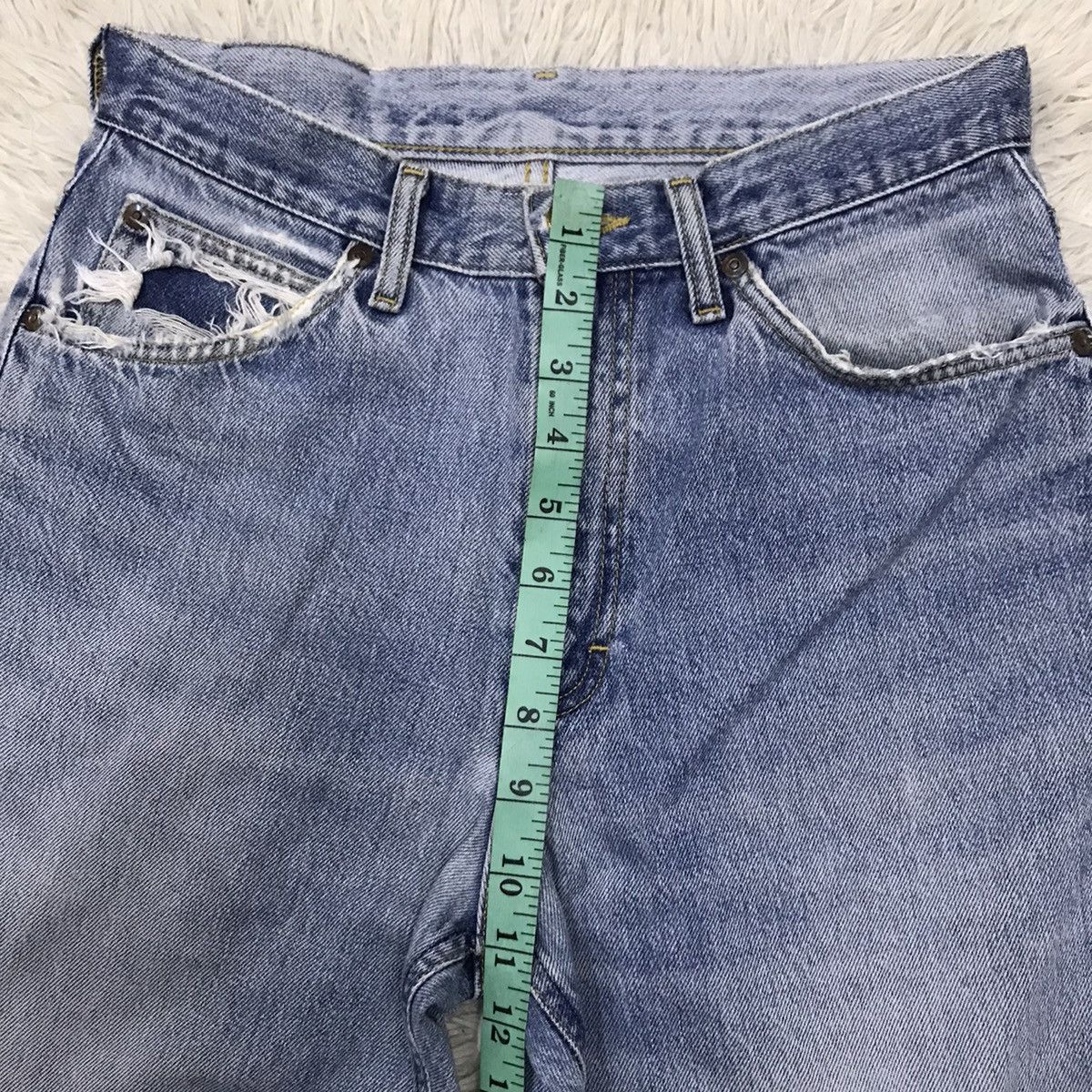 Lee Vintage Lee Straight Cut Distressed DenimJeans Size US 27 - 25 Thumbnail