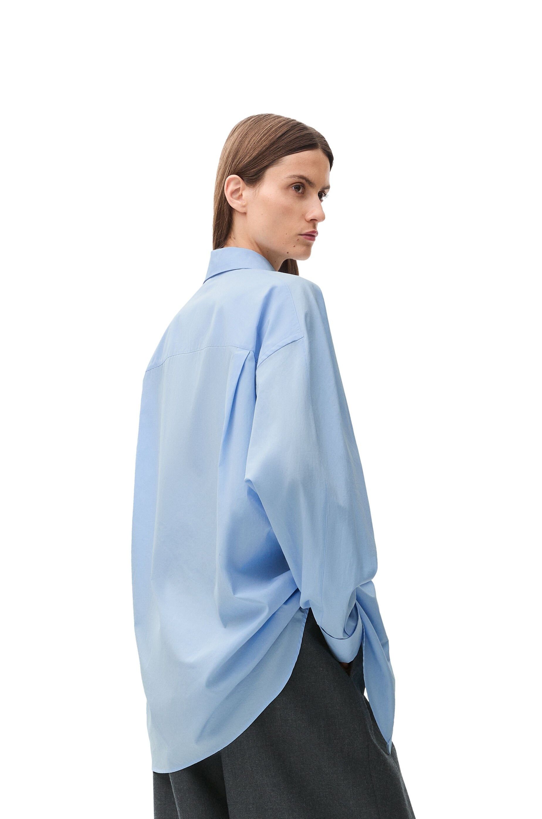 Loewe o1in1g0426 Draped Shirt in Baby Blue Size L / US 10 / IT 46 - 4 Thumbnail