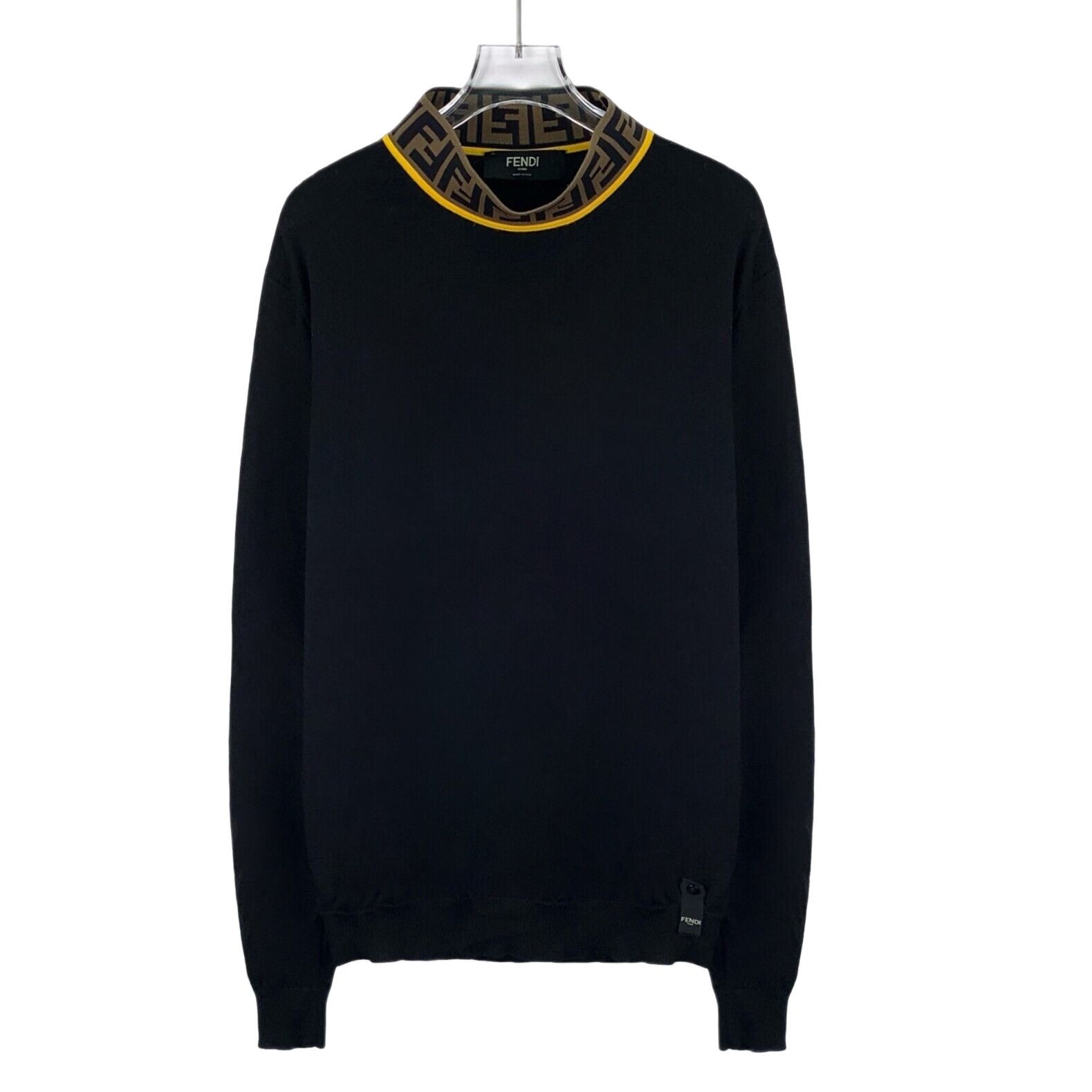 Fendi Fendi Logo Collar Wool Sweater Size 50 Size US M / EU 48-50 / 2 - 1 Thumbnail
