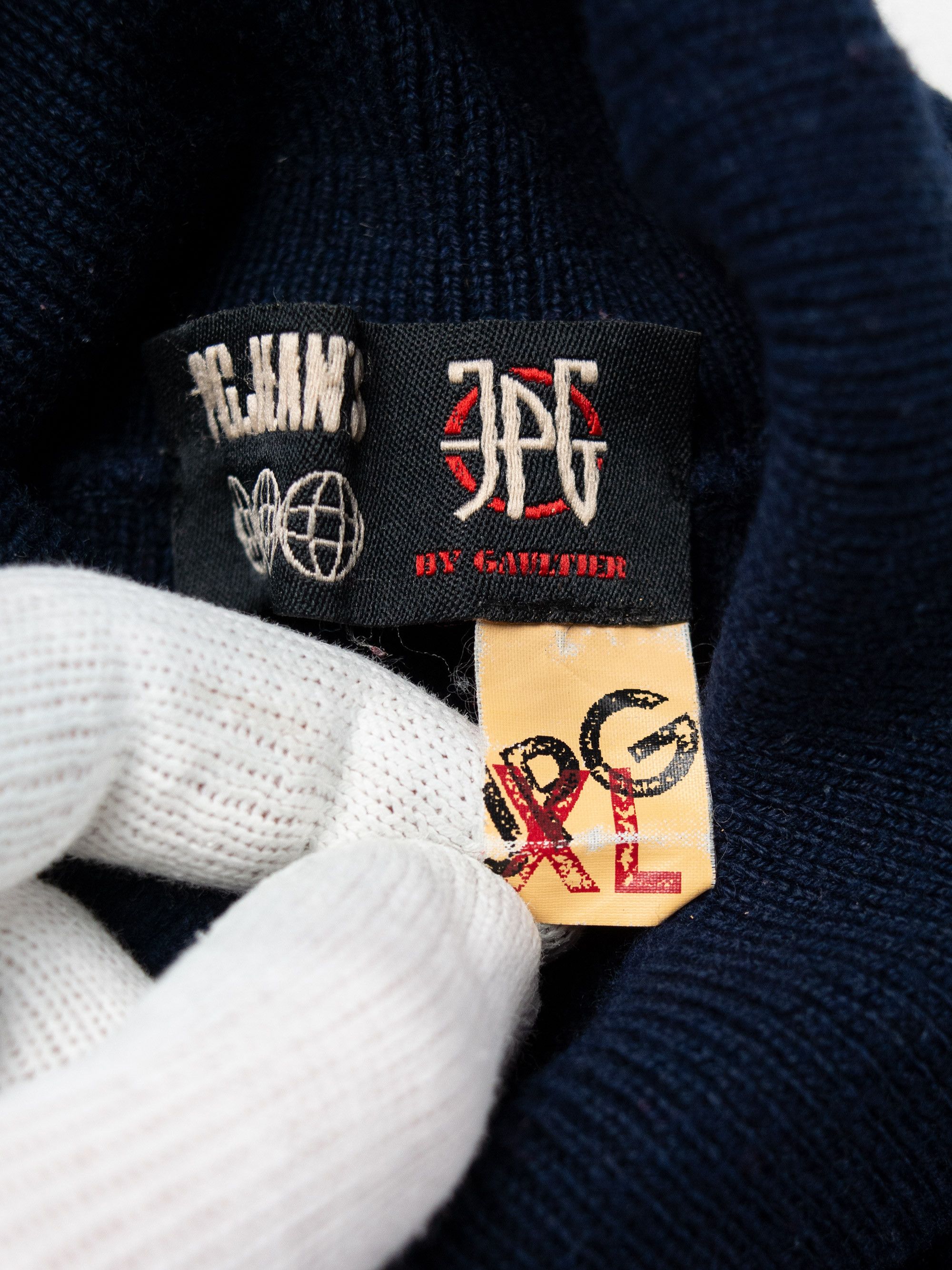 Jean Paul Gaultier JPG.Jean's - (vintage) - striped knit turtleneck Size US XL / EU 56 / 4 - 8 Thumbnail