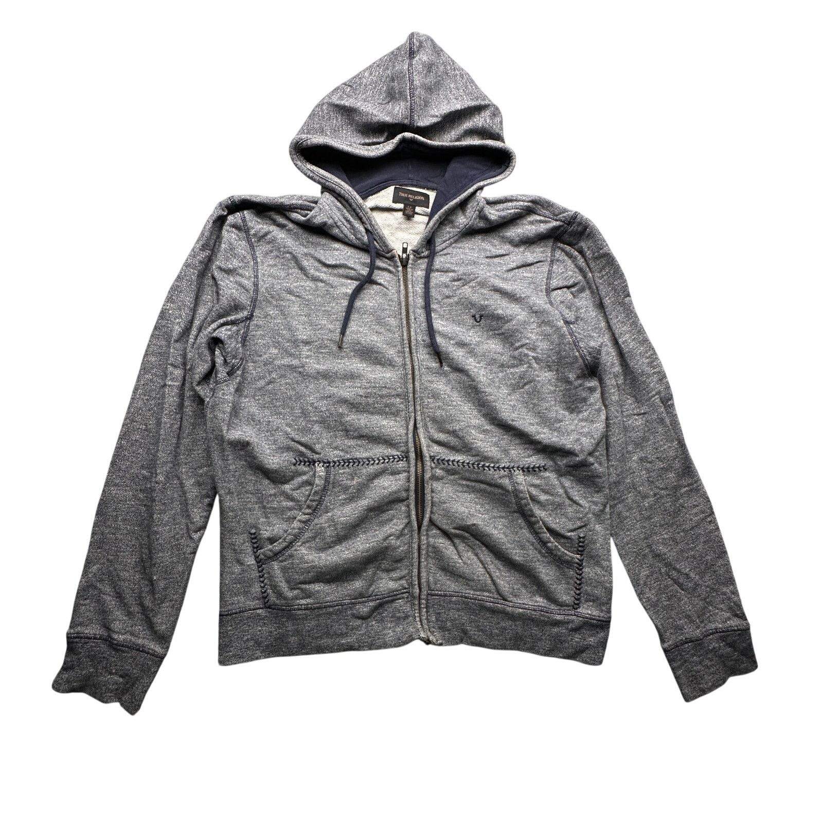 True Religion True Religion Heathered Zip Hoodie Sweatshirt Jacket Mens L Size US L / EU 52-54 / 3 - 1 Thumbnail