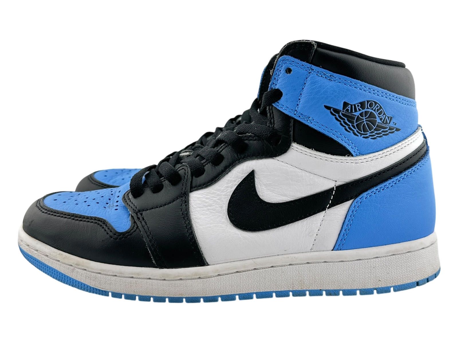 Nike Air Jordan 1 UNC Toe Black Blue White Used No Box Size US 9 / EU 42 - 1 Thumbnail