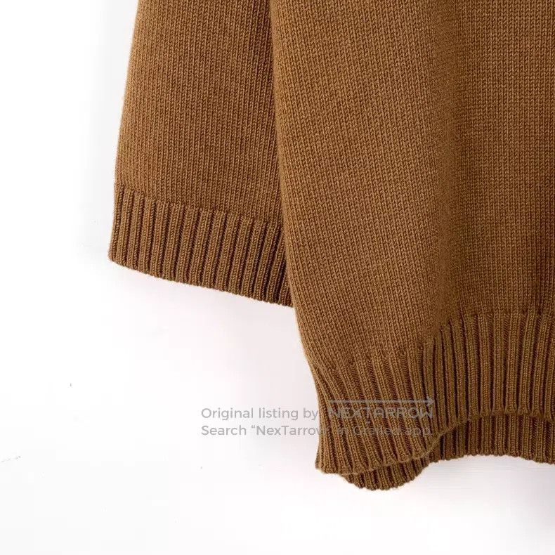 Hermes Hermes Dark brown cashmere collar five-inch sleeve knit sw Size M / US 6-8 / IT 42-44 - 4 Thumbnail