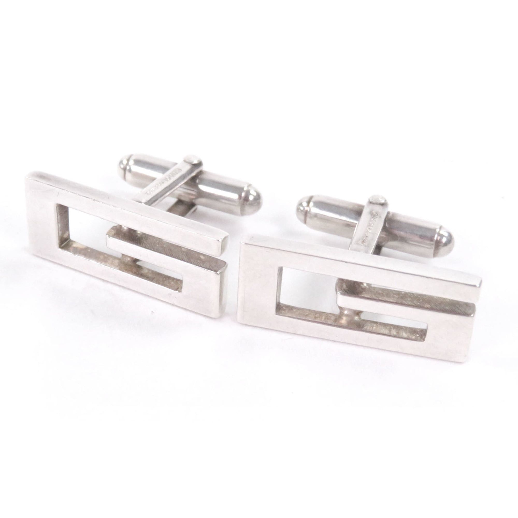 Gucci GUCCI SV925 G-Square Cufflinks, Silver, with Box and Dust Bag, Made in Italy, Total Weight 11.57g, Men's Size ONE SIZE - 1 Thumbnail
