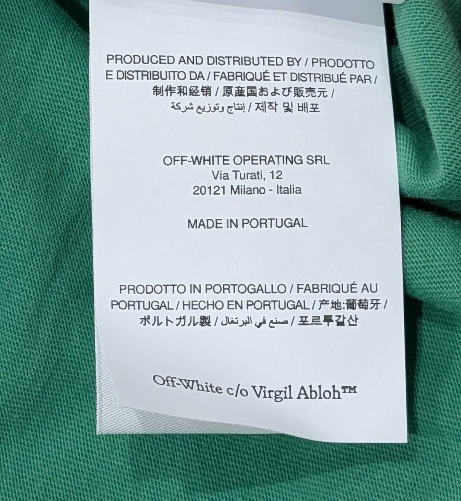 Off-White Off-White Est.13 Skate Fit Graphic T-Shirt Green/White 2XL Size US XXL / EU 58 / 5 - 8 Thumbnail