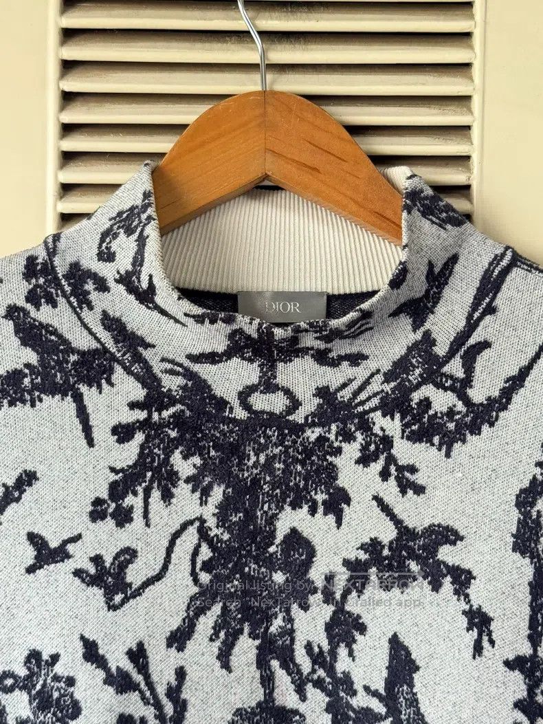 Dior Dior Black and white jacquard knitwear sweater Size S / US 4 / IT 40 - 3 Thumbnail