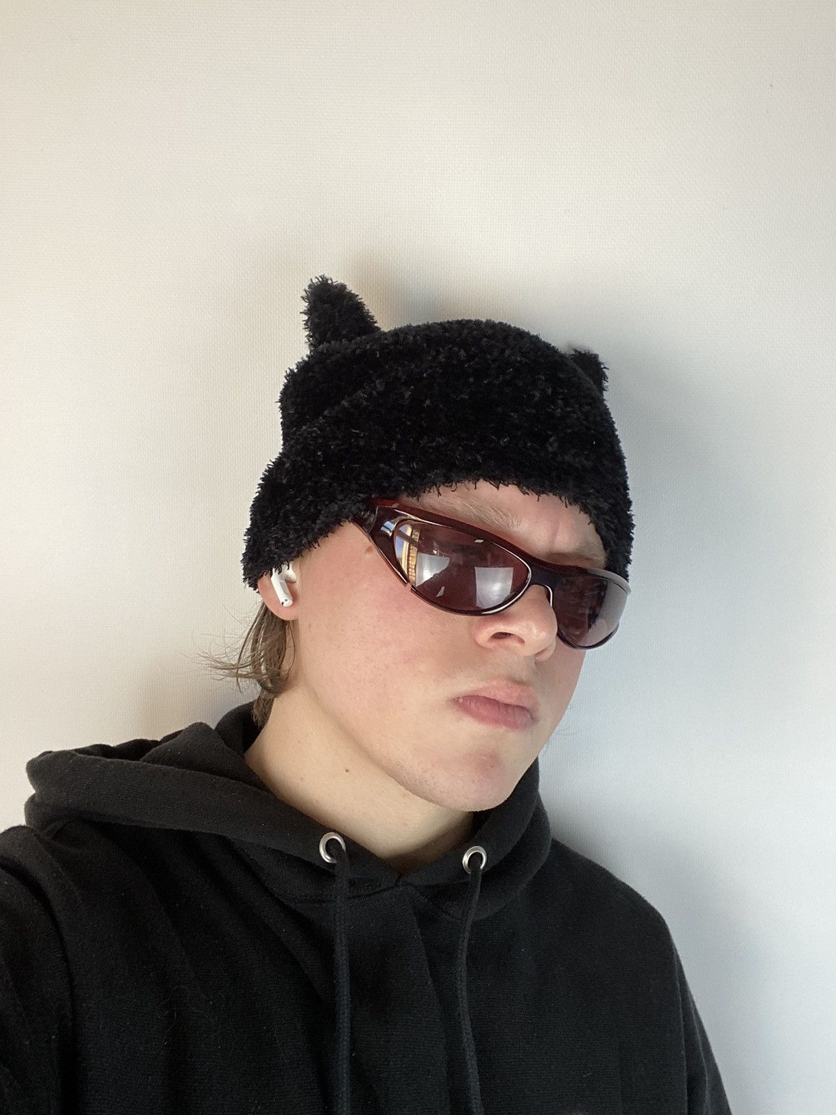 Hysteric Glamour × Japanese Brand Vintage fuzzy black mohair japanese ushanka hat avant garde Size ONE SIZE - 2 Thumbnail