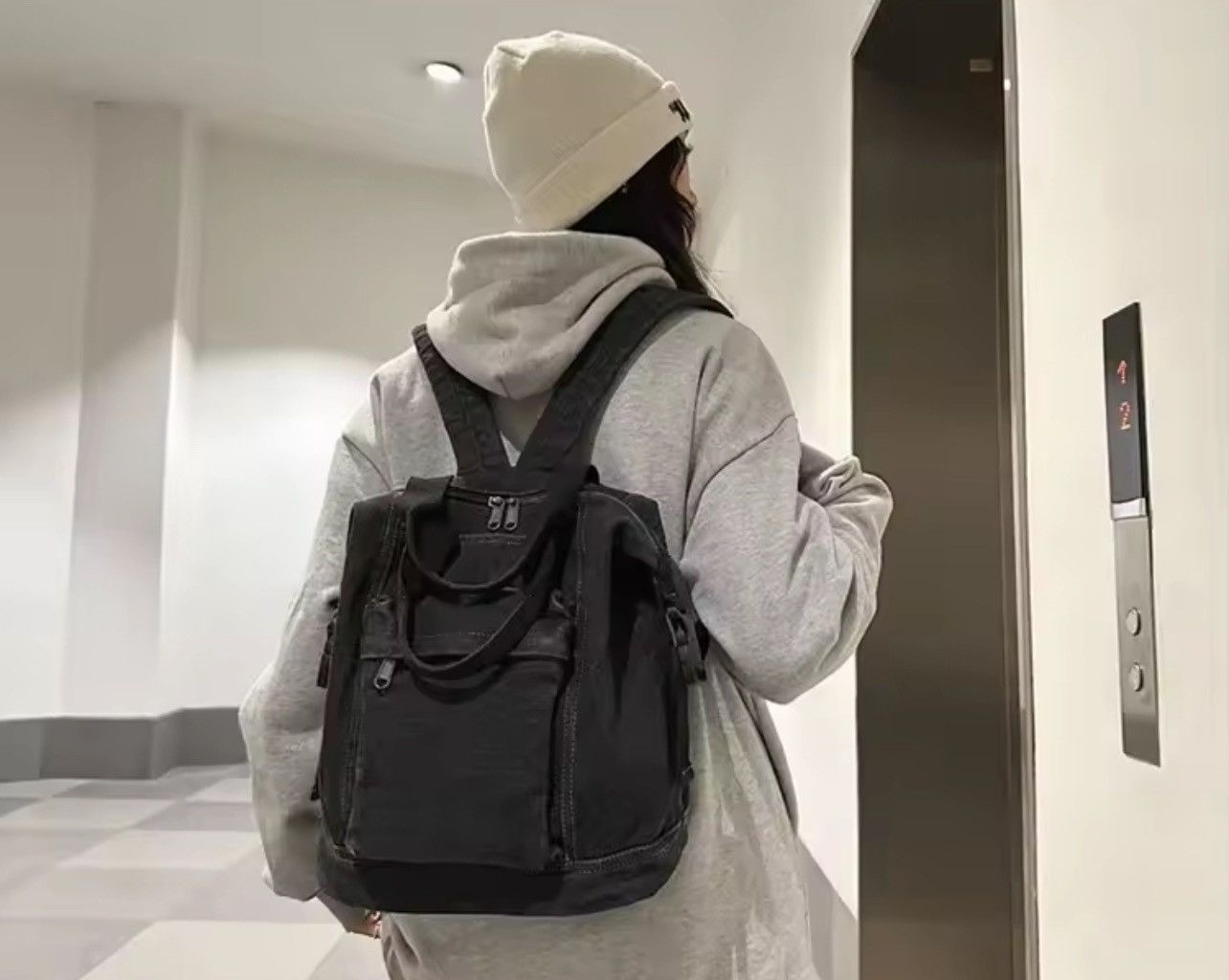 Japanese Brand Capacity Simple Backpack Size ONE SIZE - 2 Thumbnail