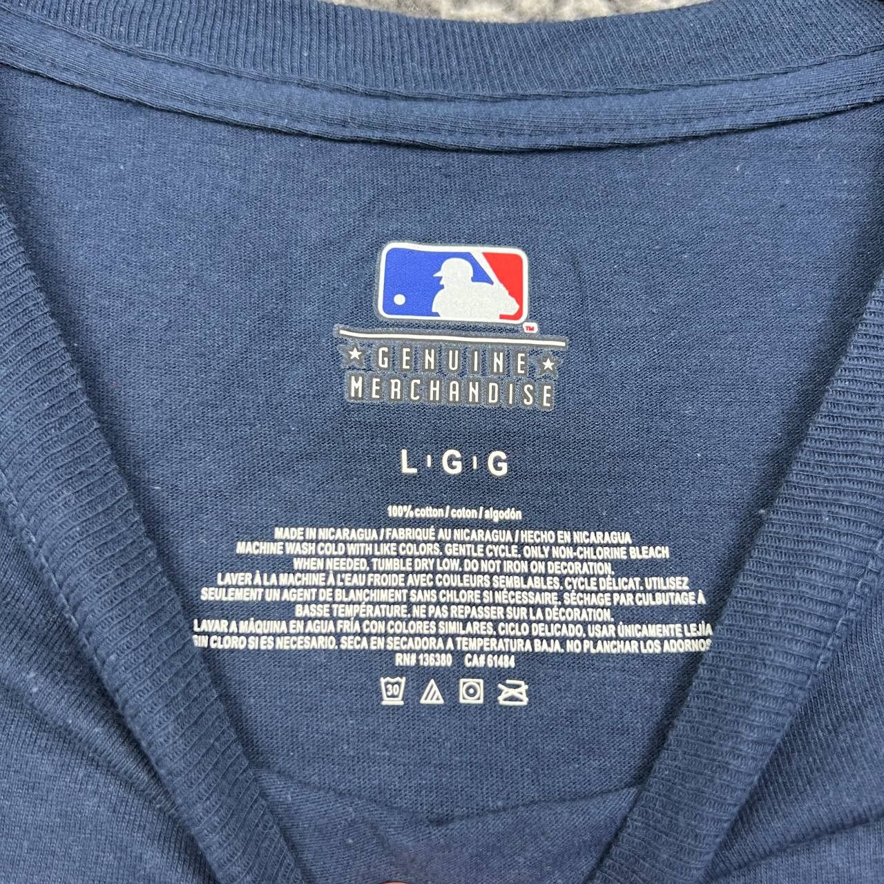 MLB Atlanta Braves Shirt Men Blue MLB Crew Neck Cotton New L Size US L / EU 52-54 / 3 - 5 Thumbnail
