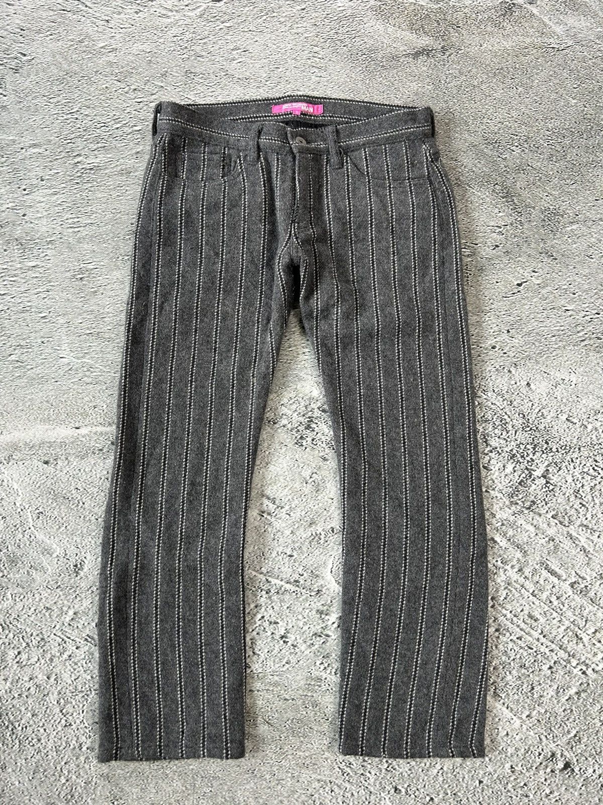Comme des Garcons × Junya Watanabe × Vintage Junya Watanabe Comme Des Garcons wool striped pants AD2005 Size 30" / US 8 / IT 44 - 1 Thumbnail