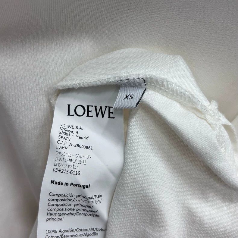 Loewe LOEWE White embroidered logo round neck short sleeve Size XS / US 0-2 / IT 36-38 - 5 Thumbnail