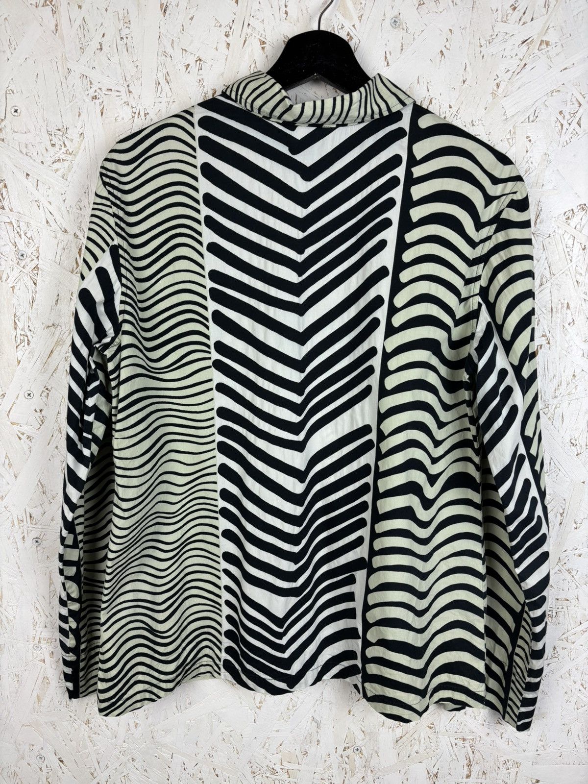 Marimekko Vintage Marimekko Mika Piirainen Metal Button Abstract Shirt Size L / US 10 / IT 46 - 6 Thumbnail
