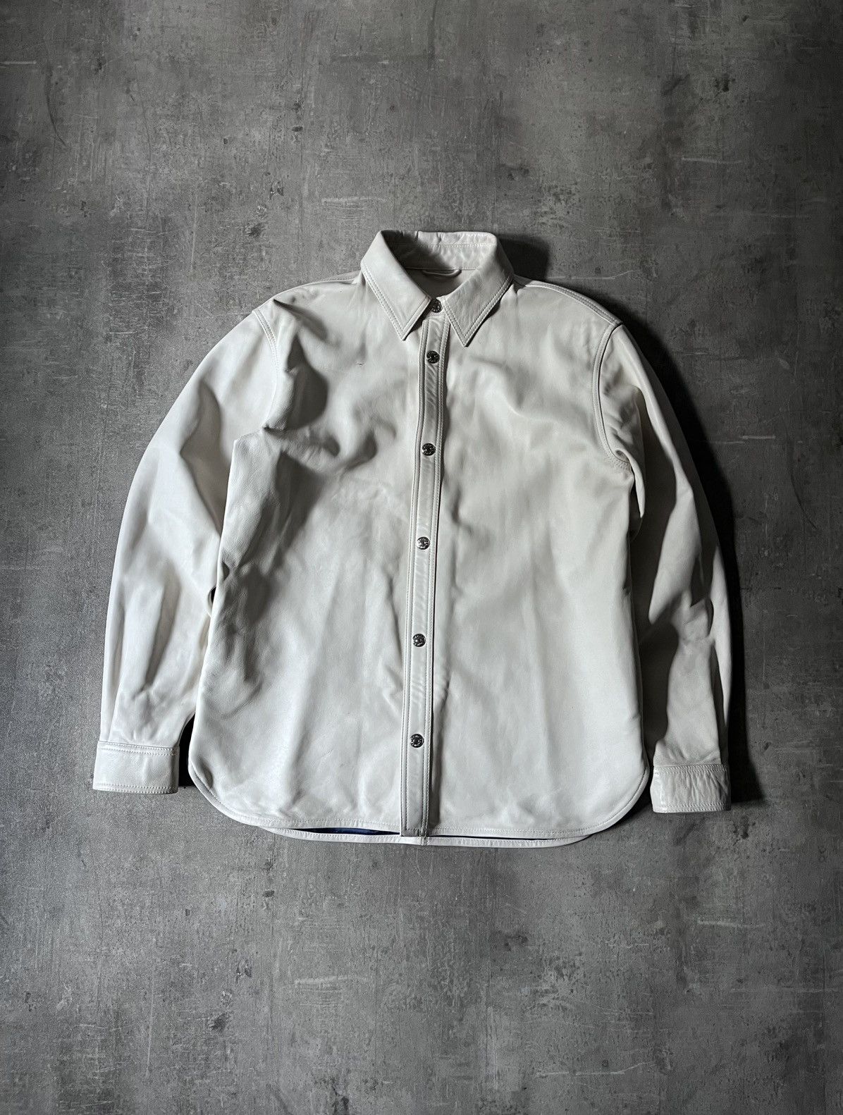 Acne Studios Acne Studios Bia Konst white lamb leather shirt jacket rare Size US M / EU 48-50 / 2 - 1 Thumbnail