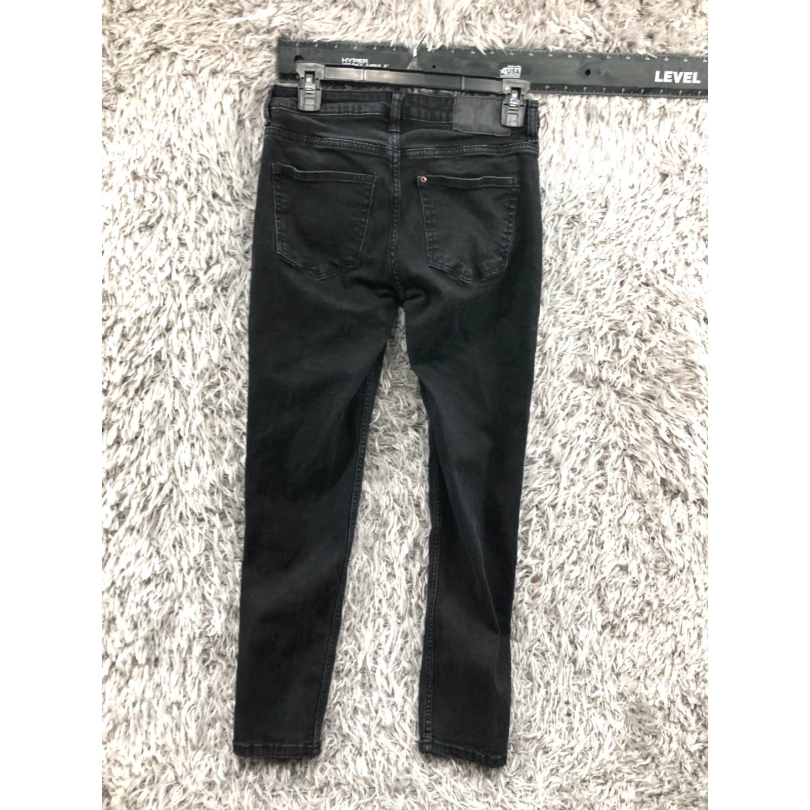 H&M H&M Jeans Women's Dark Wash Black Skinny 27 Regular 5-Pocket Denim Comfort Zipper Button Belt Loops Inseam 27 Size 27" / US 4 / IT 40 - 5 Thumbnail
