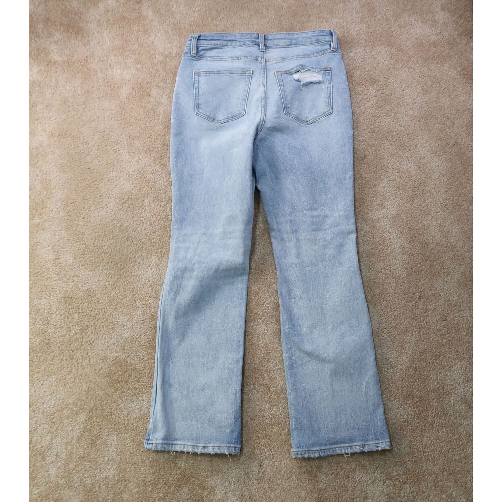 Vintage Edgely Bootcut Jeans Women's 12 Blue Denim Stretch Slim High Rise 30x30 5-Pocket Size 34" / US 12 / IT 48 - 7 Thumbnail