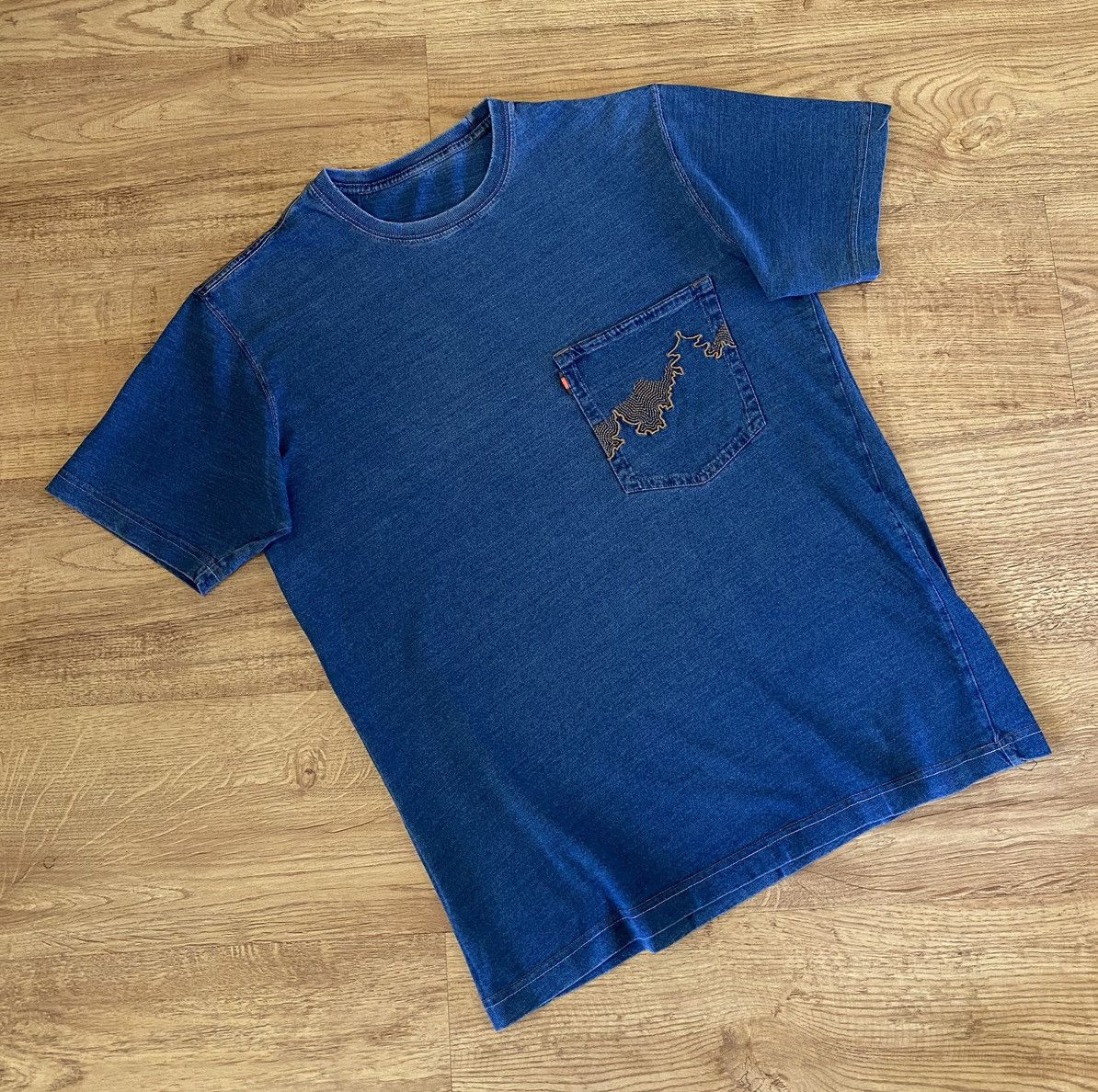 Maharishi Maharishi Denim Pocket Logo Tee x Vintage x Avant Garde Size US M / EU 48-50 / 2 - 1 Thumbnail