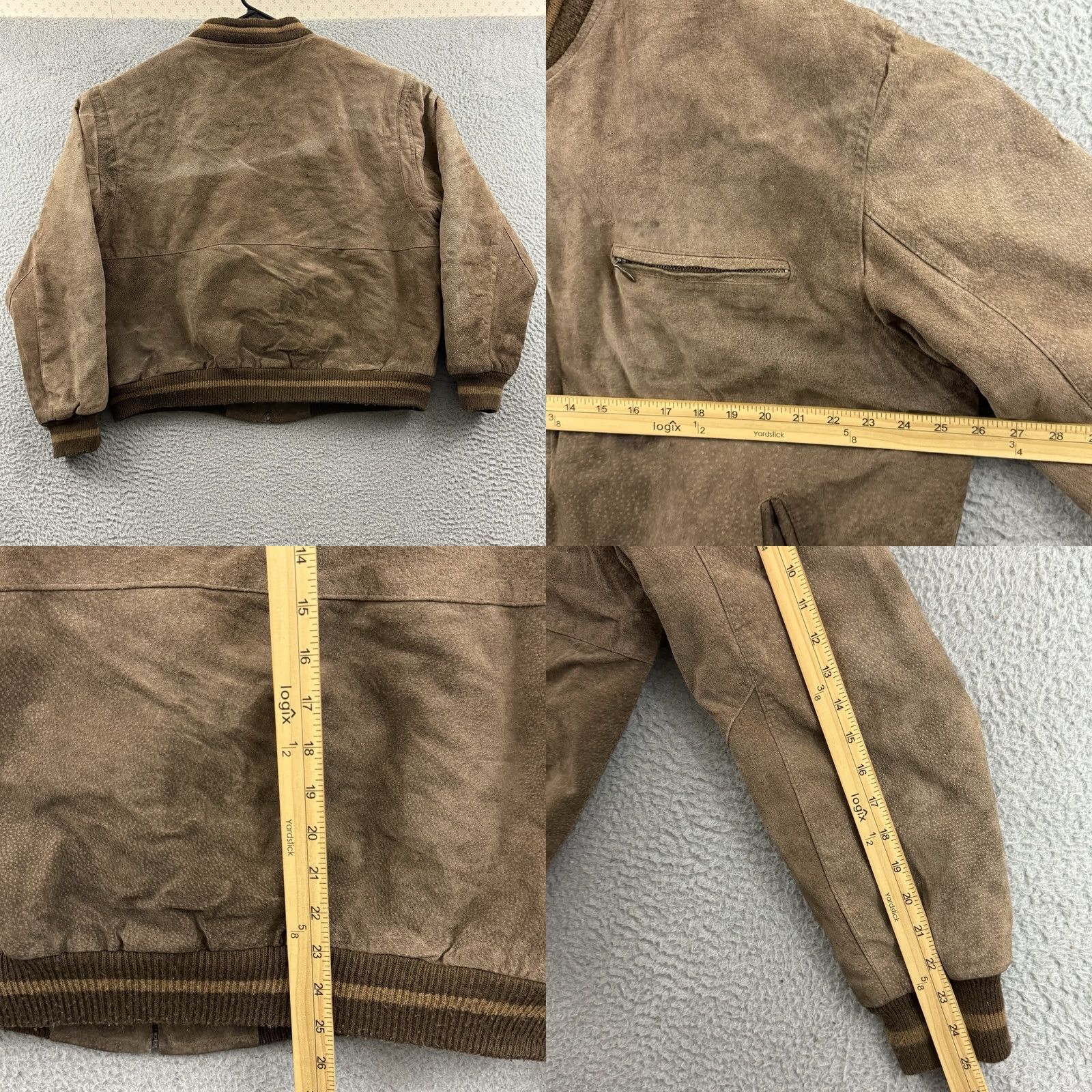 Vintage VINTAGE Timber Trail Jacket Mens 2XL Brown Suede Leather Bomber Full Zip Lined Size XXL / US 16-18 / IT 52-54 - 8 Thumbnail