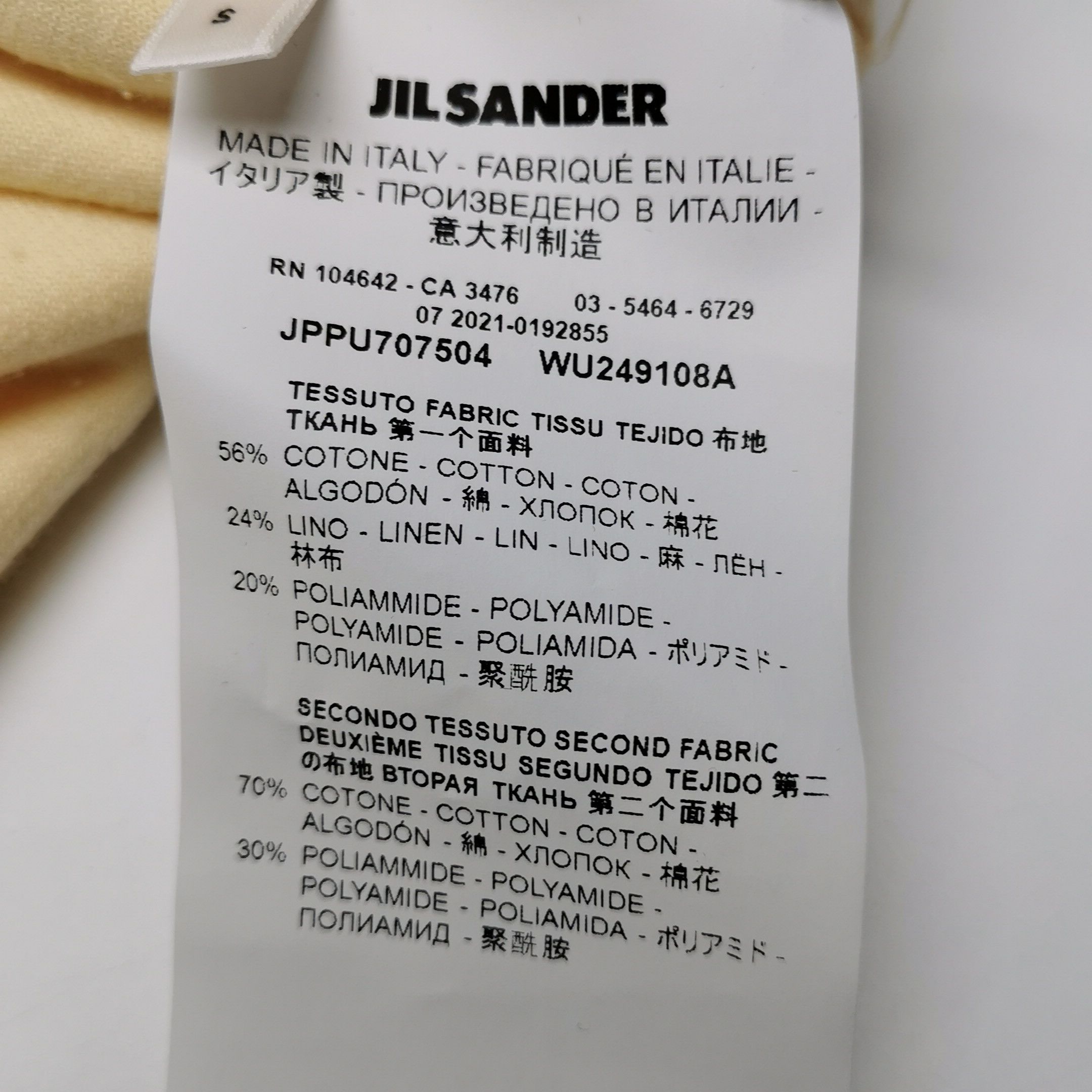 Jil Sander JIL SANDER JIL SANDER Cotton and linen blended cotton roun Size US S / EU 44-46 / 1 - 7 Thumbnail