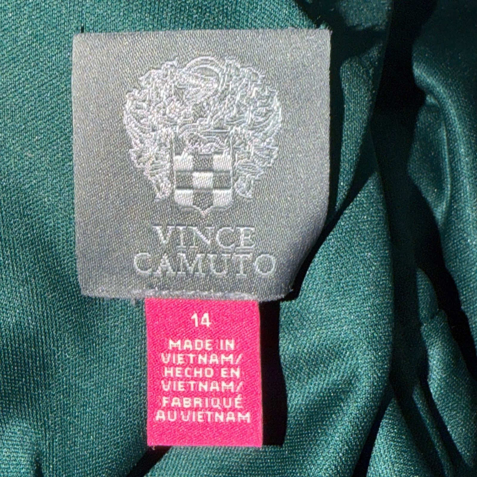 Vince Camuto Vince Camuto Womens Dress Size 14 Green Cocktail Velvet Size XL / US 12-14 / IT 48-50 - 3 Thumbnail