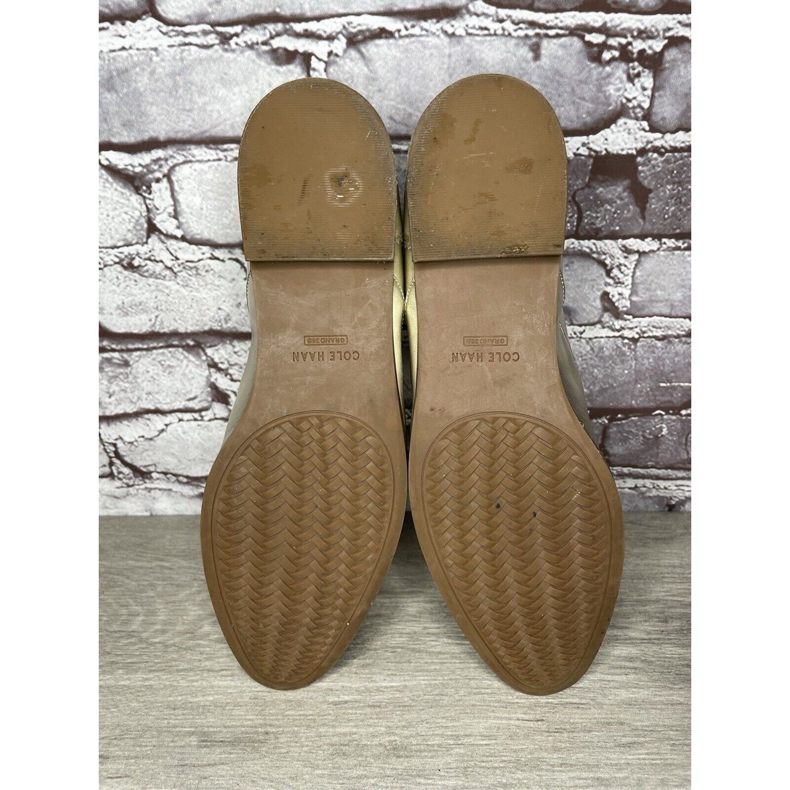 Cole Haan COLE HAAN Go To Collection Arden Gold Metallic Leather Oxfor Size US 10 / IT 40 - 17 Thumbnail