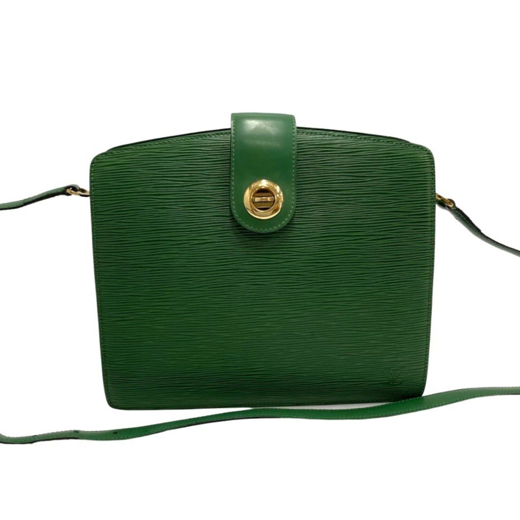 image of Louis Vuitton Vintage Capuchin Epi Leather Genuine Shoulder Bag Sacoche Borneo Green, Women's