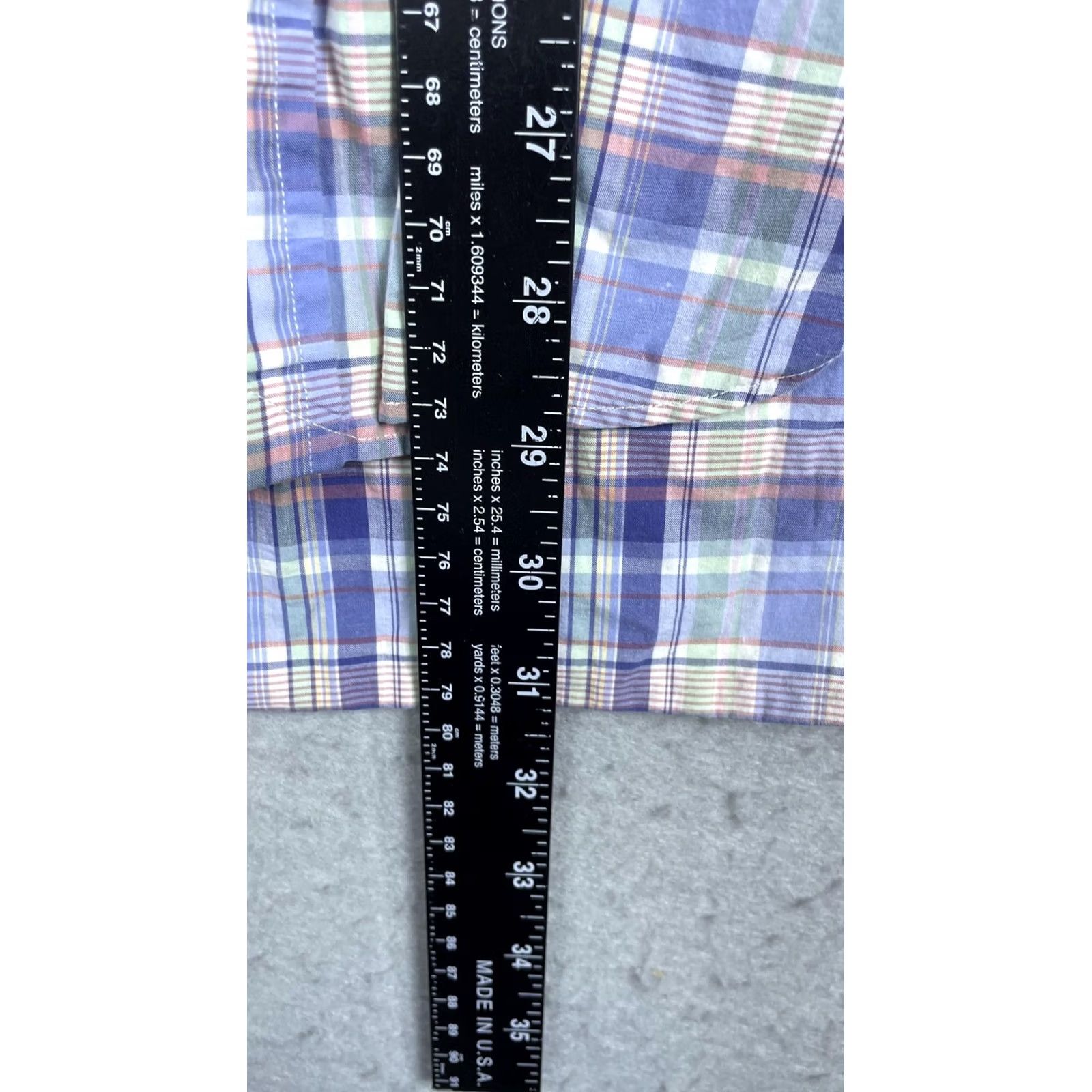 Ralph Lauren Ralph Lauren Shirt Mens Large Blue Plaid Short Sleeve Button Front Pony Logo Size US L / EU 52-54 / 3 - 5 Thumbnail