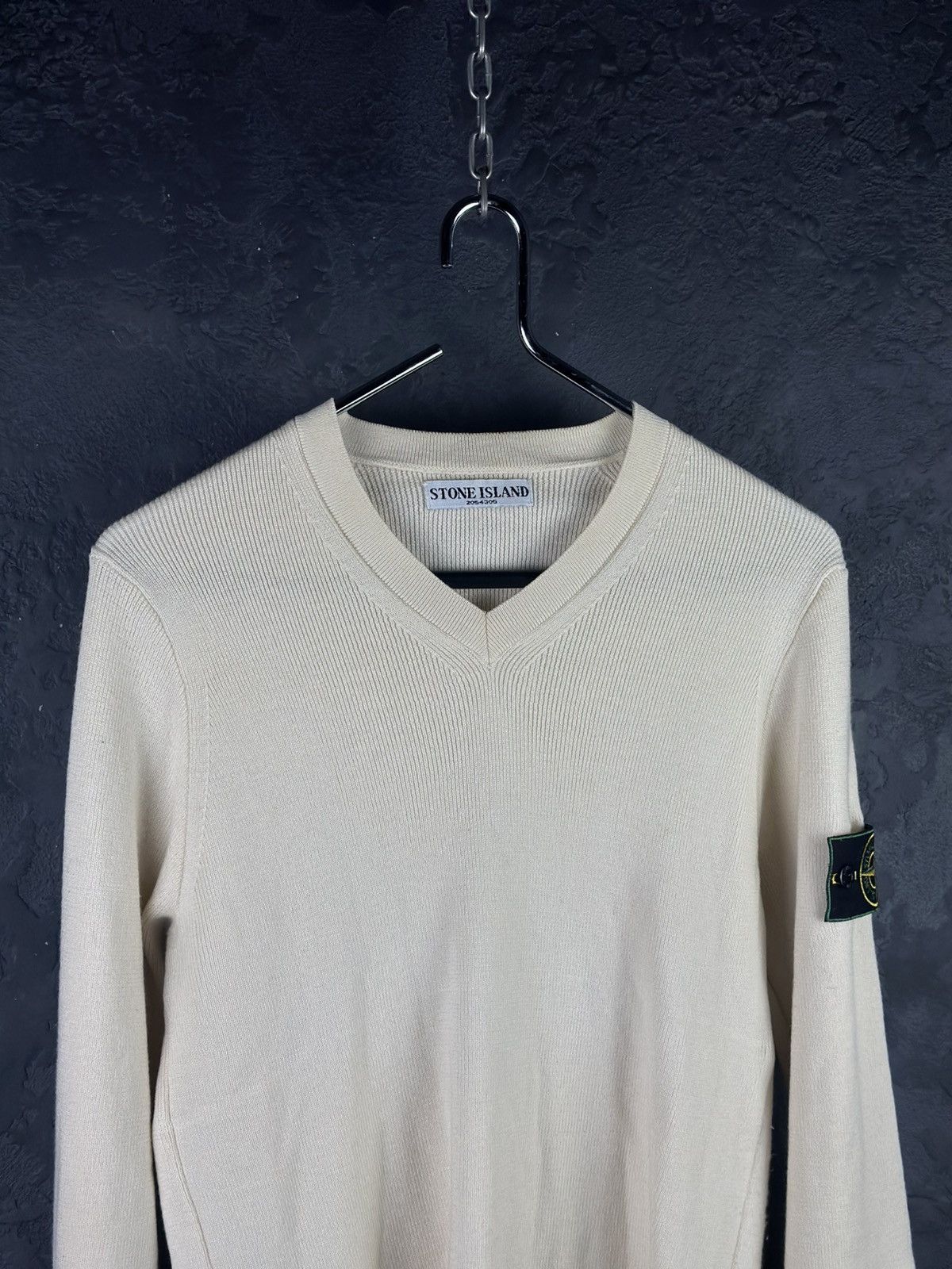 Stone Island × Vintage Stone Island Vintage V-Neck Knitwear Sweater Mens Size L Size US L / EU 52-54 / 3 - 2 Thumbnail