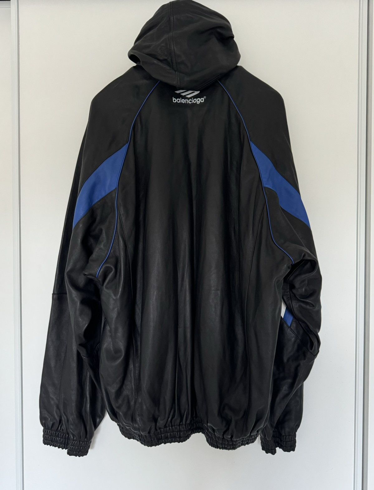 Balenciaga Balenciaga 3b Sports Icon Leather Jacket Size US XL / EU 56 / 4 - 4 Thumbnail