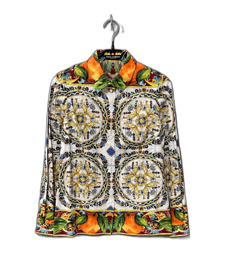 Versace Floral Pattern Versace Long Sleeve Shirt-yf Size US M / EU 48-50 / 2 - 1 Thumbnail