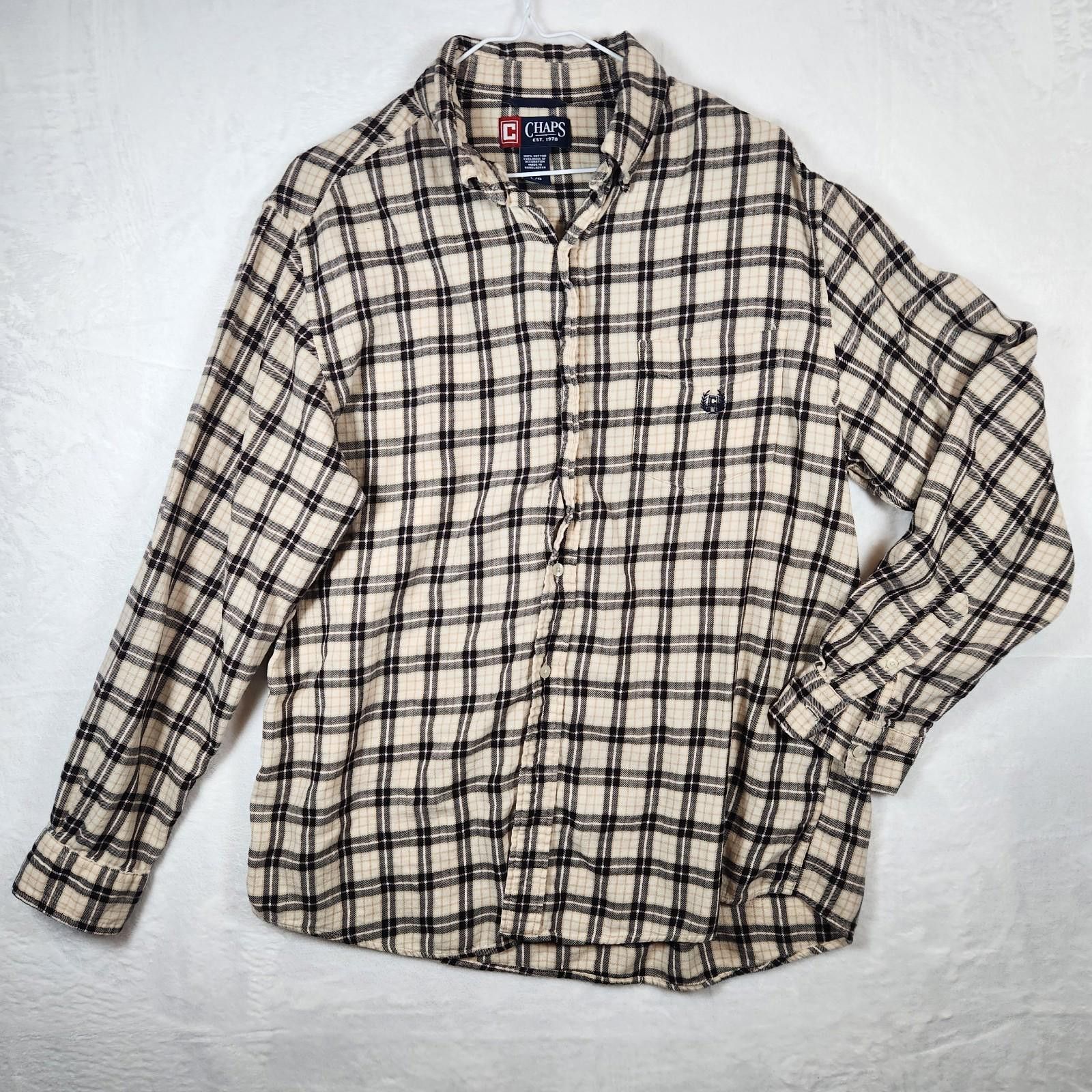 Chaps Chaps Plaid Multicolor Flannel Cotton Size Large Size US L / EU 52-54 / 3 - 1 Thumbnail