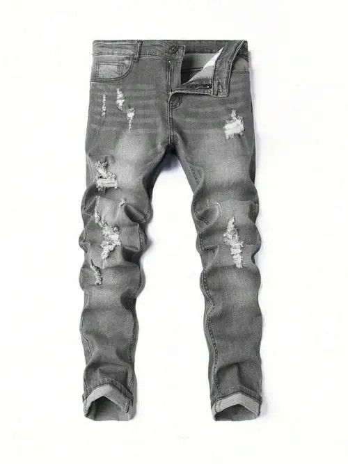 Jean Skinny stacked distressed slim jeans Size US 32 / EU 48 - 3 Thumbnail