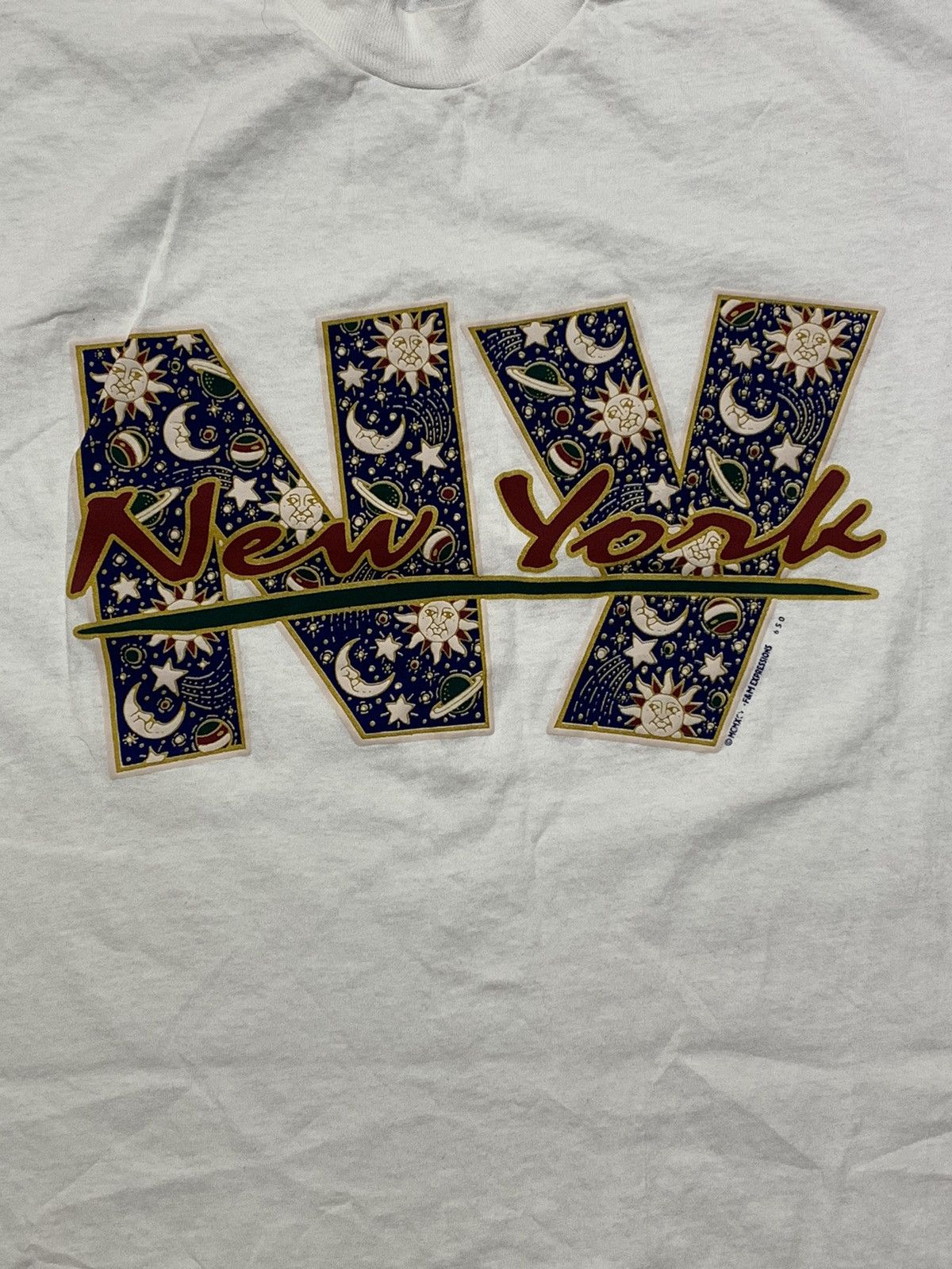 Vintage Vintage 90s NewYork 1995 tee big logo one stitch size L Size US L / EU 52-54 / 3 - 4 Thumbnail