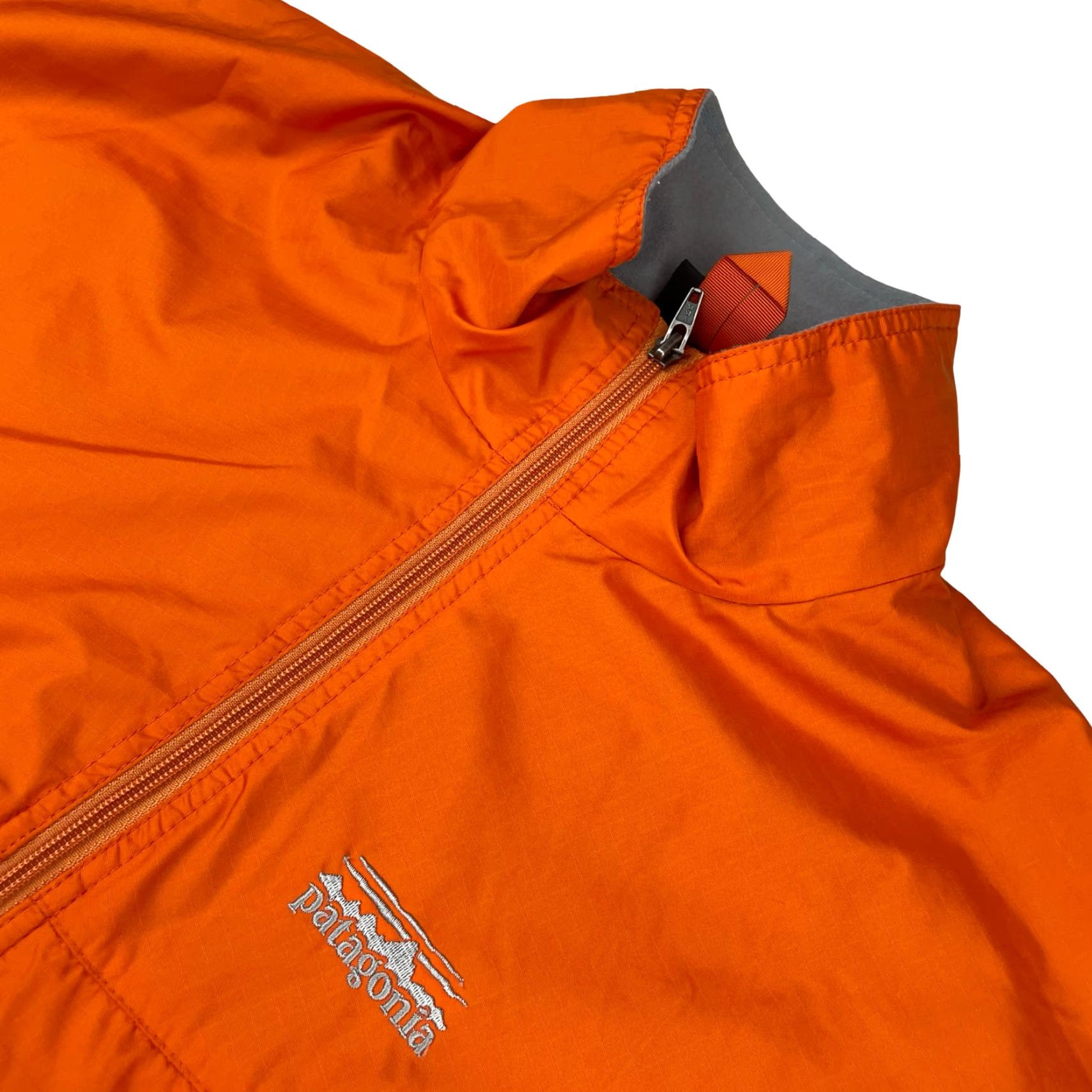 Patagonia VINTAGE Patagonia Men's Windbreaker Jacket Orange Medium Fleece Lined Full Zip - 90s Y2K Style, Logo, Regular Mens Size US M / EU 48-50 / 2 - 2 Thumbnail