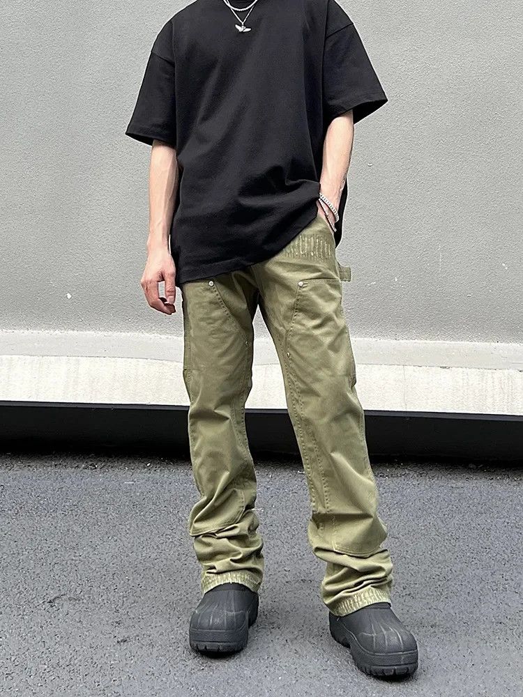 Japanese Brand × Jean American Style Vibe Green Cargo Pants Size US 34 / EU 50 - 2 Thumbnail