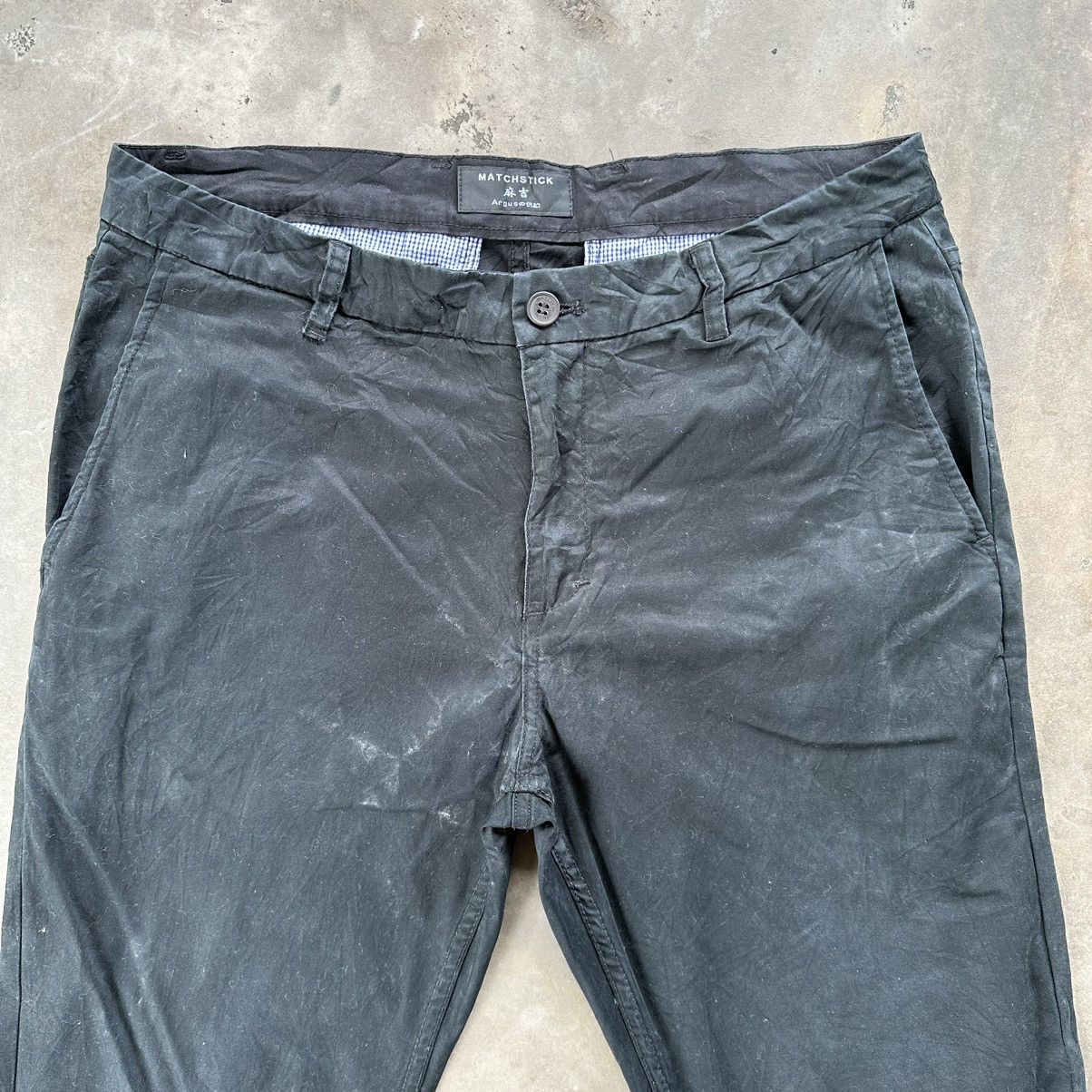Japanese Brand × Vintage Vintage Matchstick Argus Black Casual Trousers Pants Size US 34 / EU 50 - 2 Thumbnail