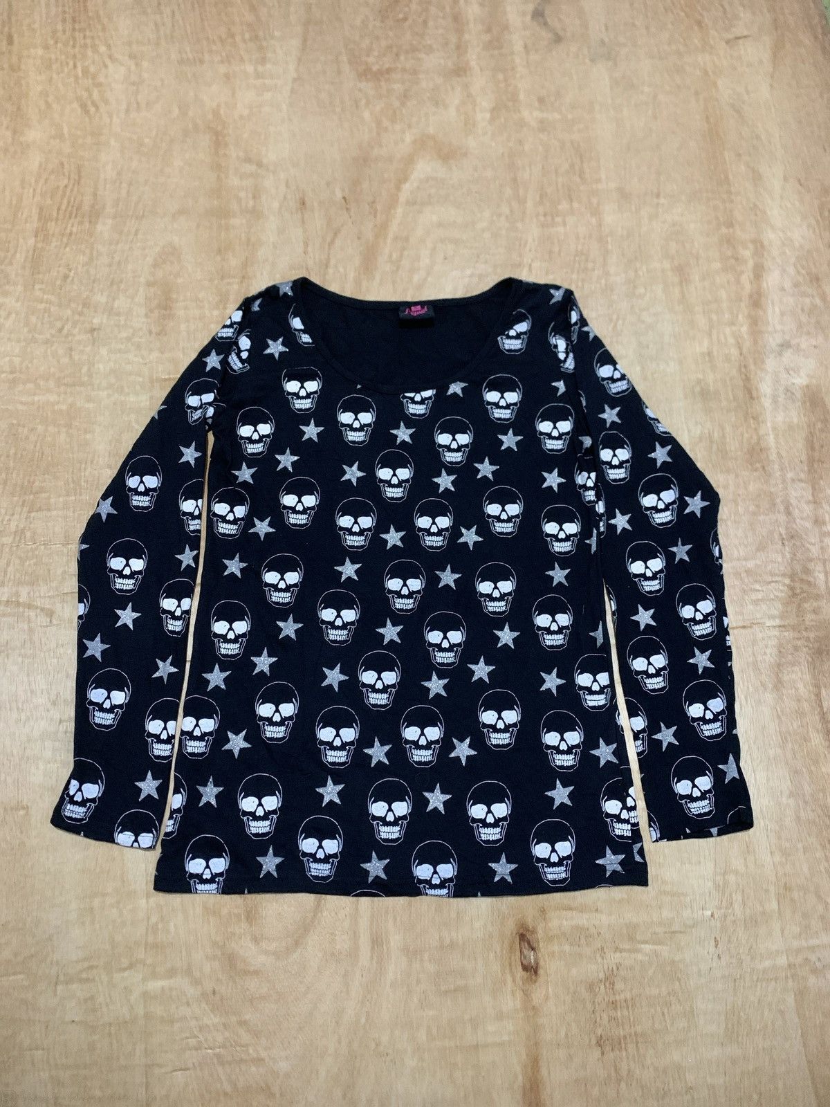 Hysteric Glamour × If Six Was Nine × Japanese Brand Lalaid Girl Skull Full Print Longsleeve Size L / US 10 / IT 46 - 1 Thumbnail