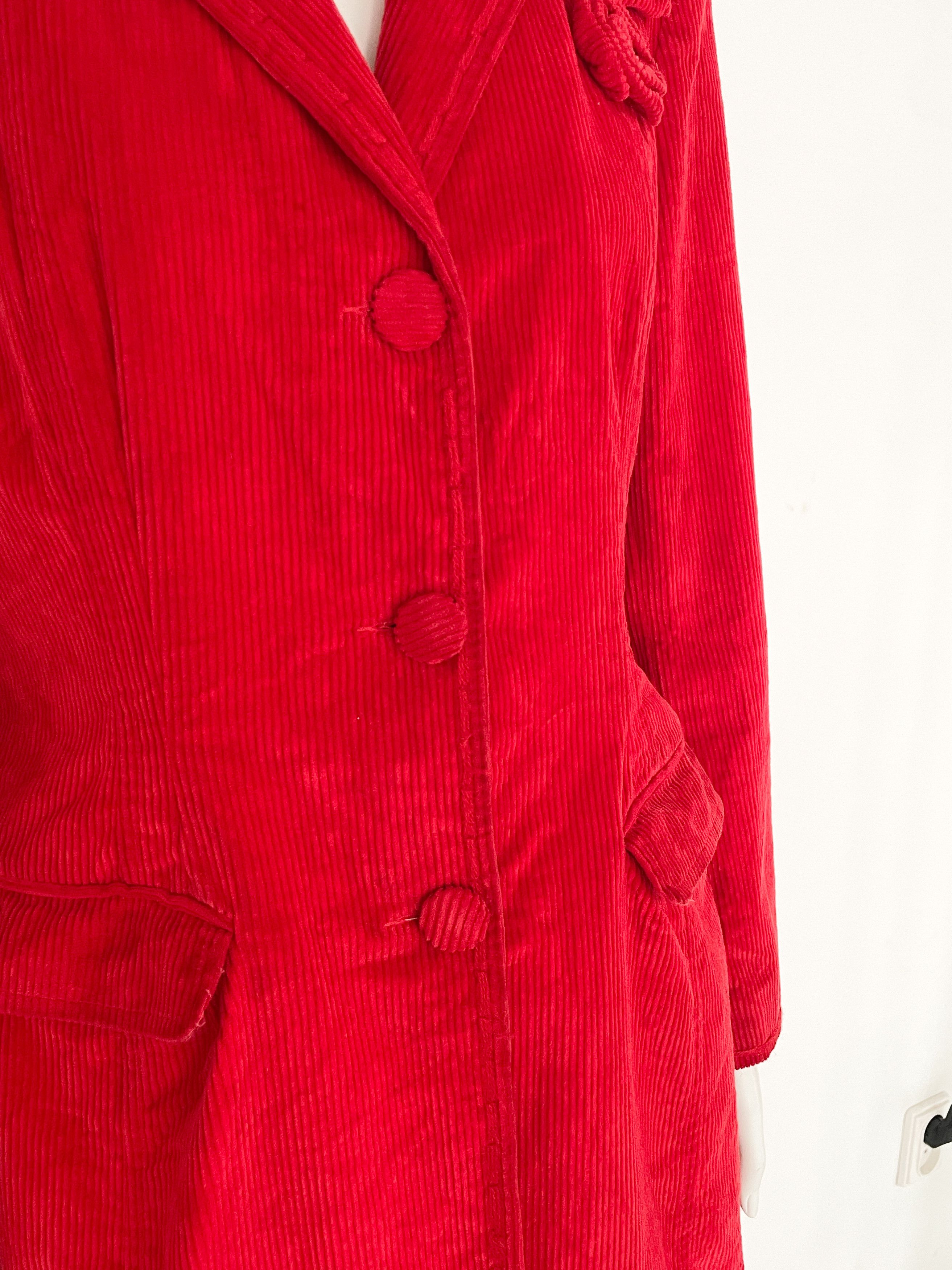 Moschino red velvet coat Size M / US 6-8 / IT 42-44 - 3 Thumbnail