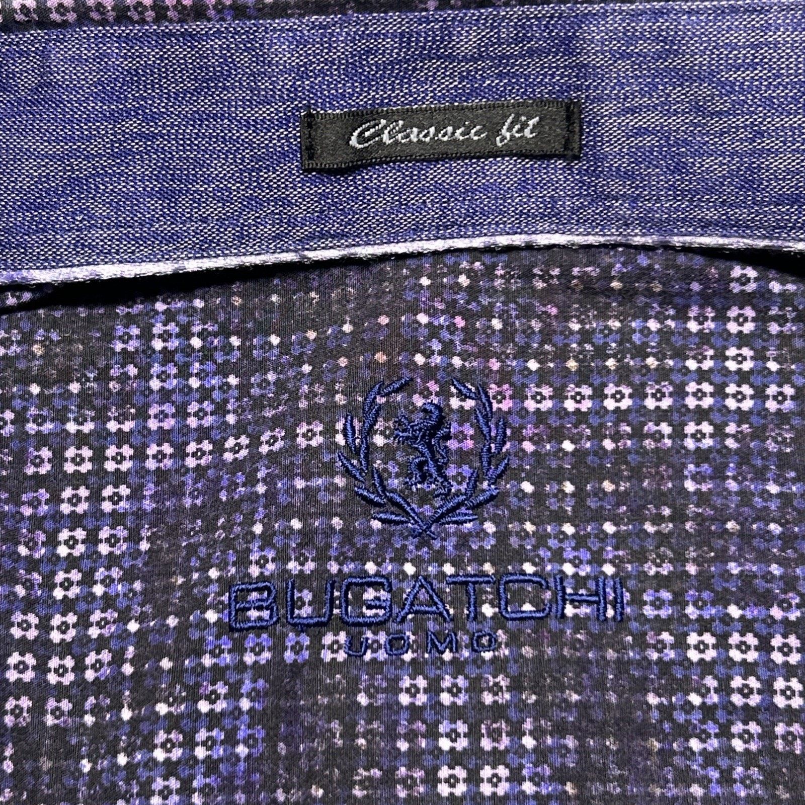 BUGATCHI Bugatchi Button Up Shirt Mens Large Scales Fancy Long sleeve Size US L / EU 52-54 / 3 - 3 Thumbnail