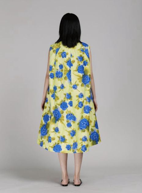 Marni oc11z0525 Floral Print Cotton Midi Dress in Multicolor Size S / US 4 / IT 40 - 2 Thumbnail