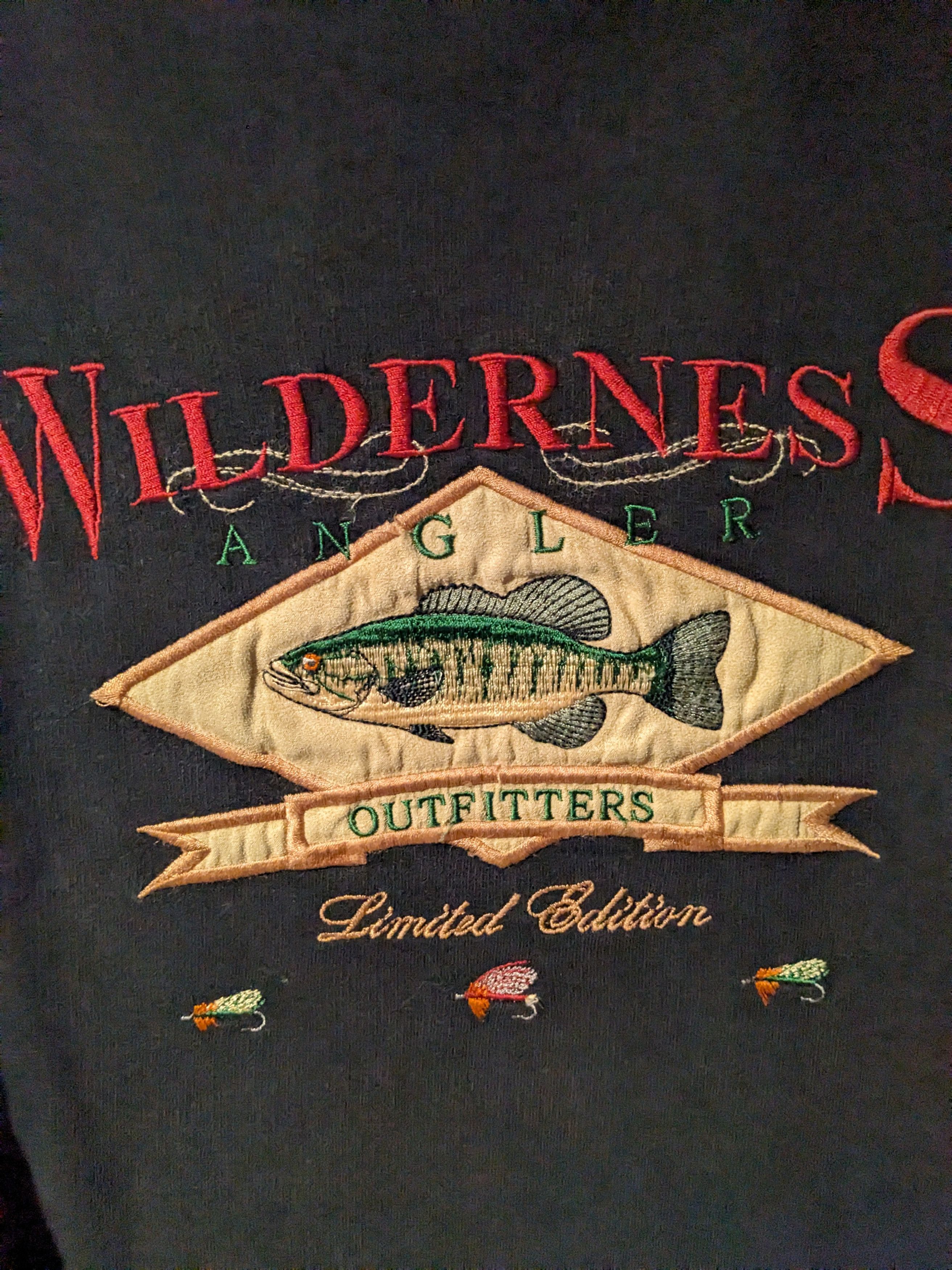 Vintage Vintage 90s Wilderness Angler Outfitters Bass Sweatshirt Size US XXL / EU 58 / 5 - 2 Thumbnail