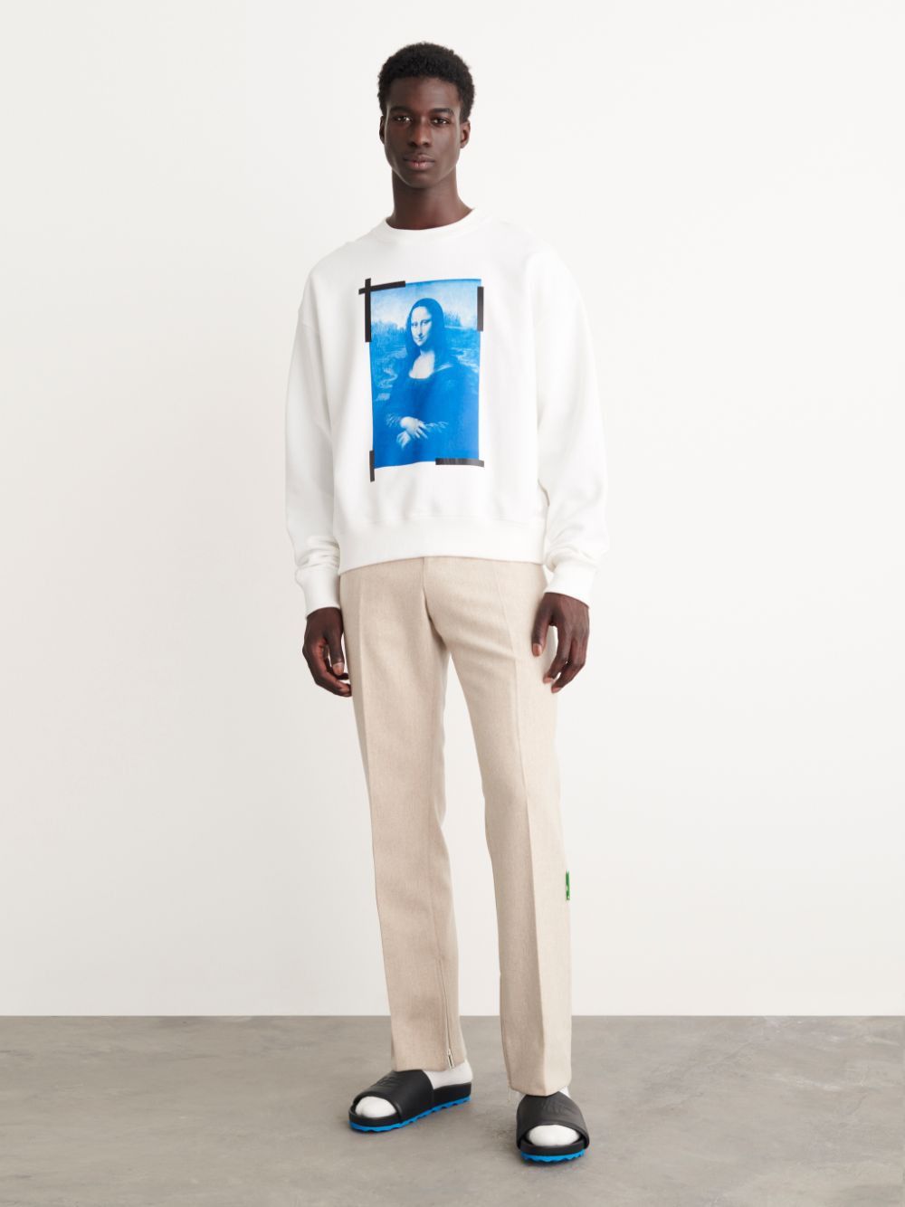 Off-White White Mona Lisa Logo Oversized Sweatshirt Size US M / EU 48-50 / 2 - 3 Thumbnail