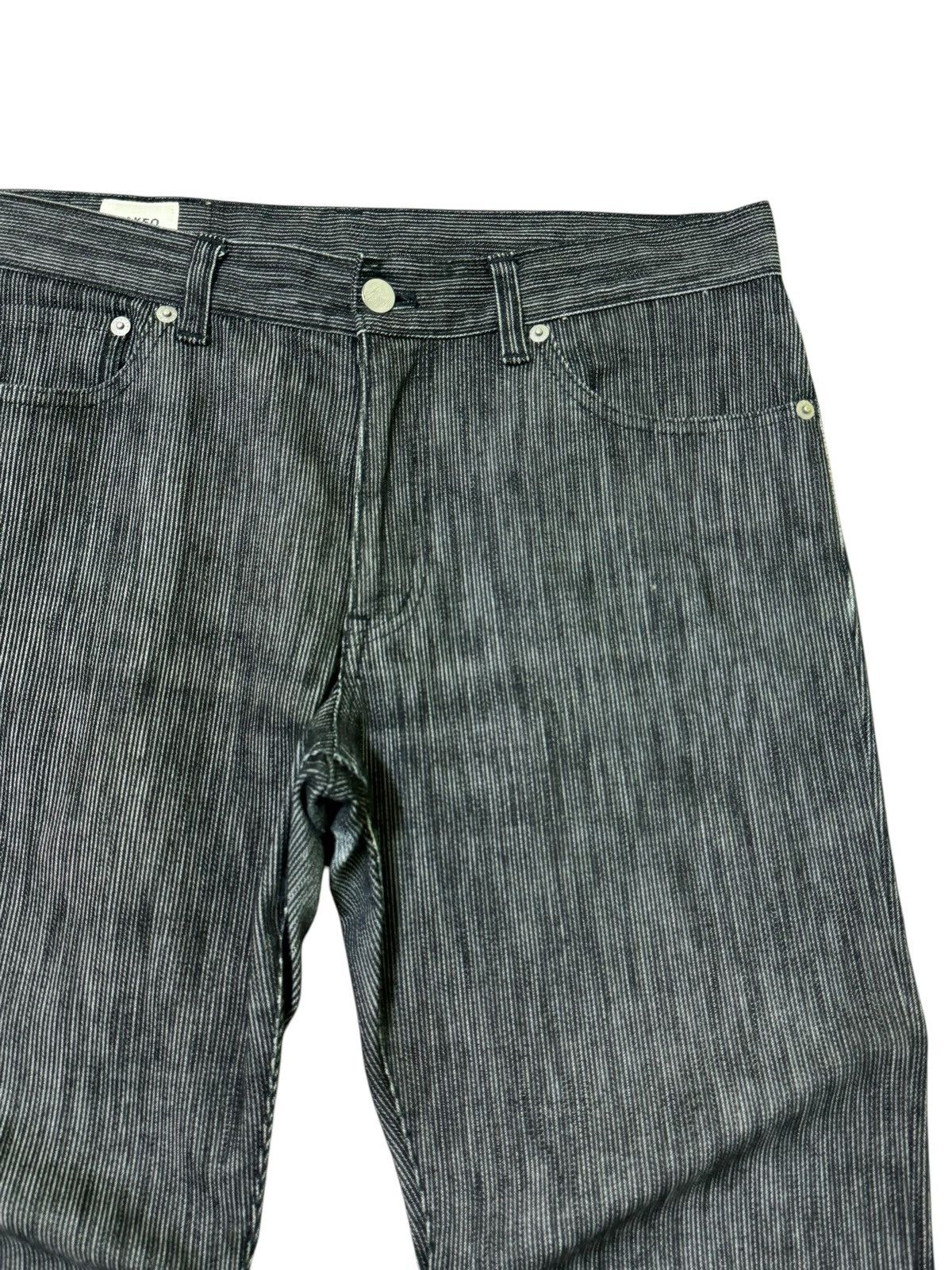 Japanese Brand TAKEO KIKUCHI STRIPED BLACK GREY DENIM Size US 32 / EU 48 - 4 Thumbnail