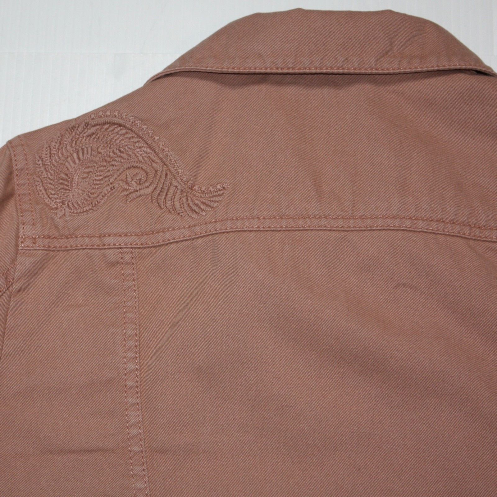 Loft Paisley Embroidered Denim Jacket in Color Arizona Clay Size S / US 4 / IT 40 - 11 Thumbnail