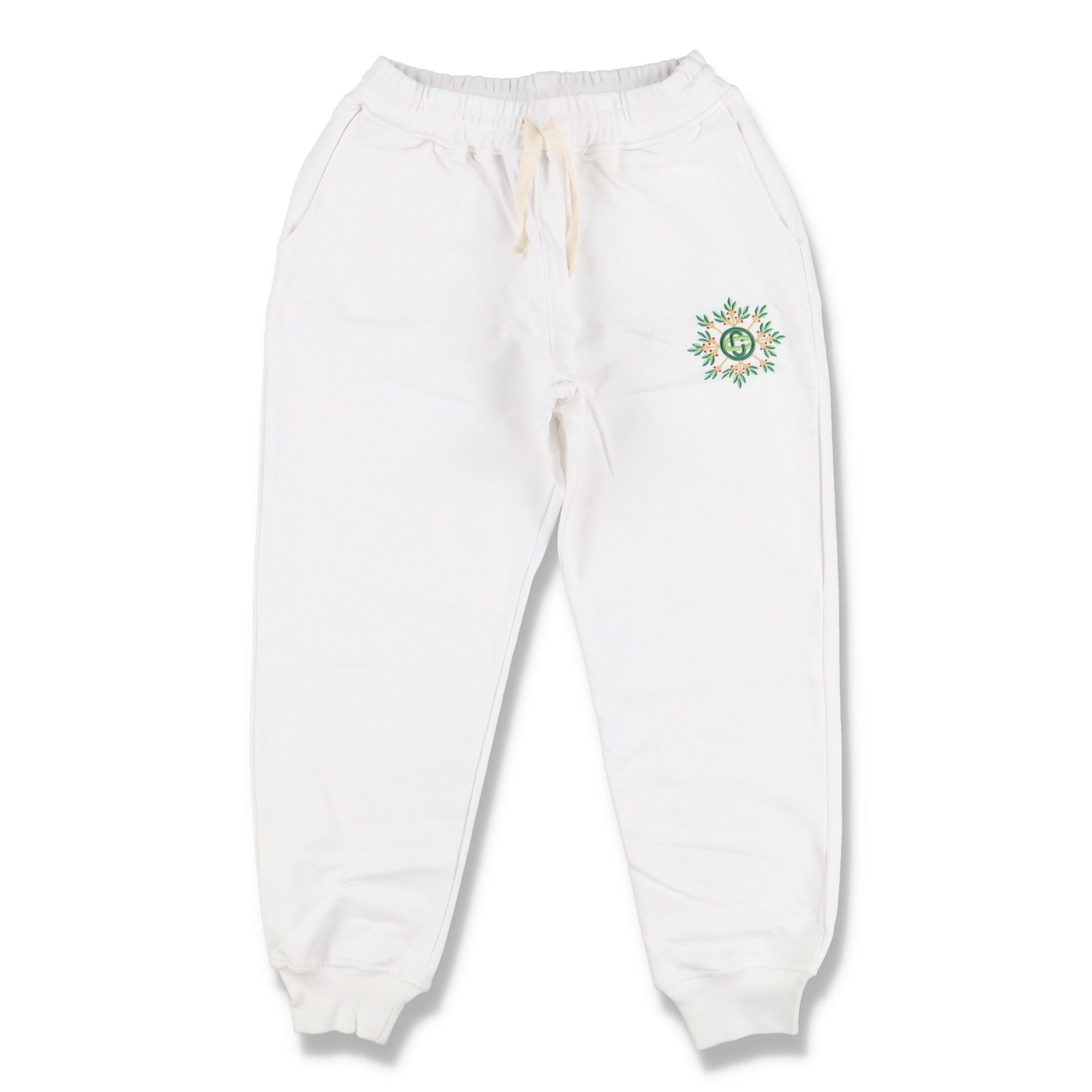 Casablanca White Laurel Embroidered Logo Sweatpants Size 38" / US 16 / IT 52 - 1 Thumbnail