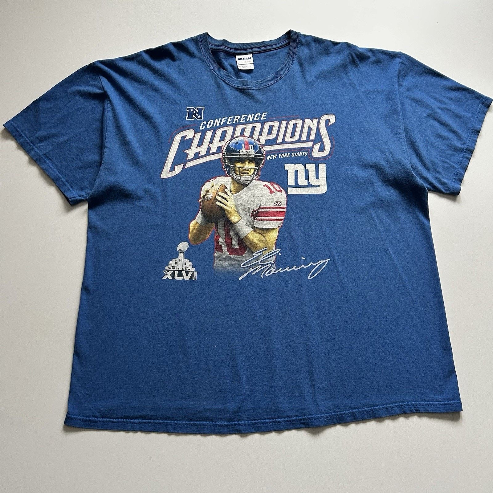NFL Vintage NFL New York Giants Eli Manning Shirt 2XL Super Bowl Size US XL / EU 56 / 4 - 1 Thumbnail